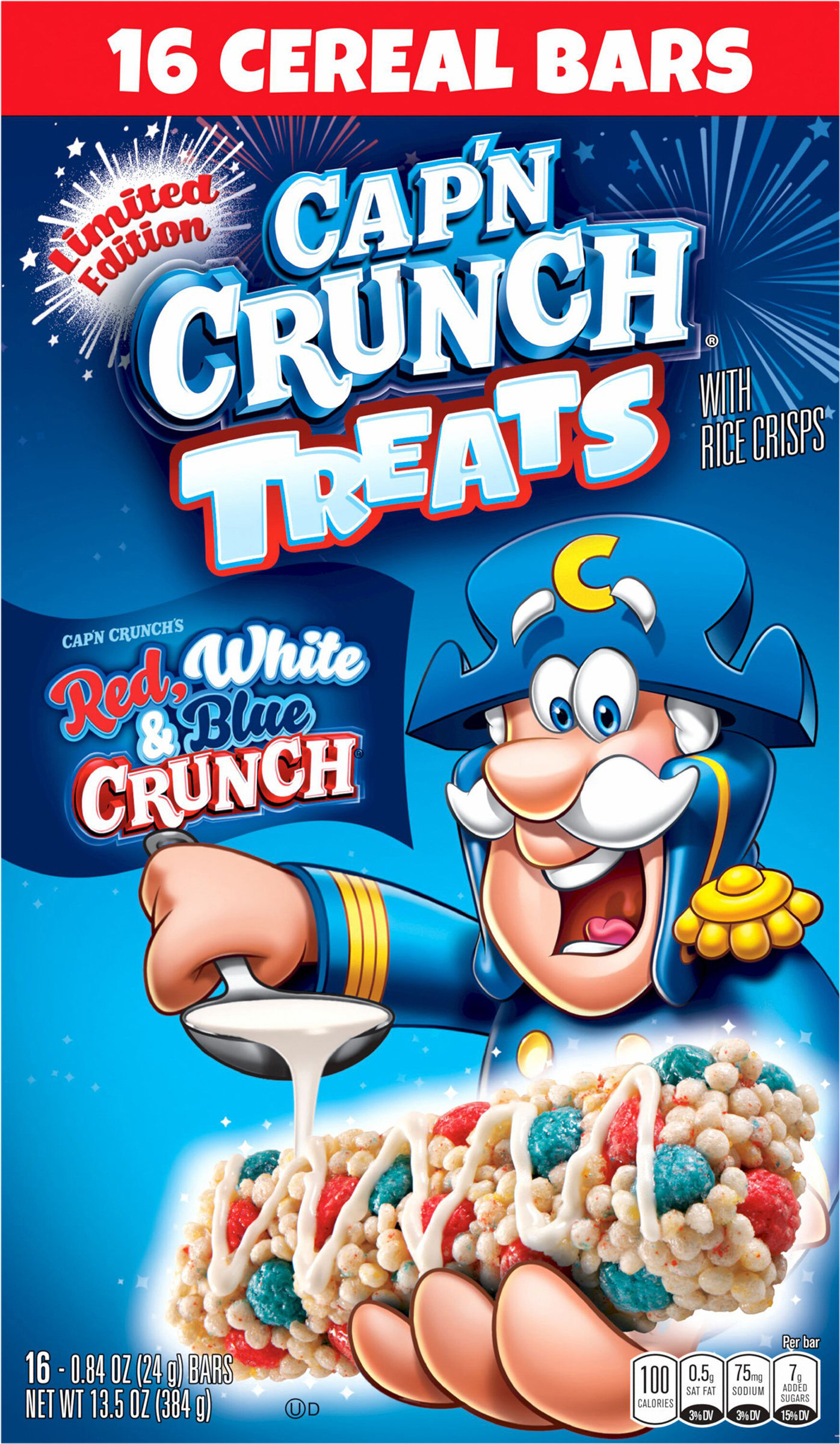 Cereal Bars, Red, White & Blue Crunch