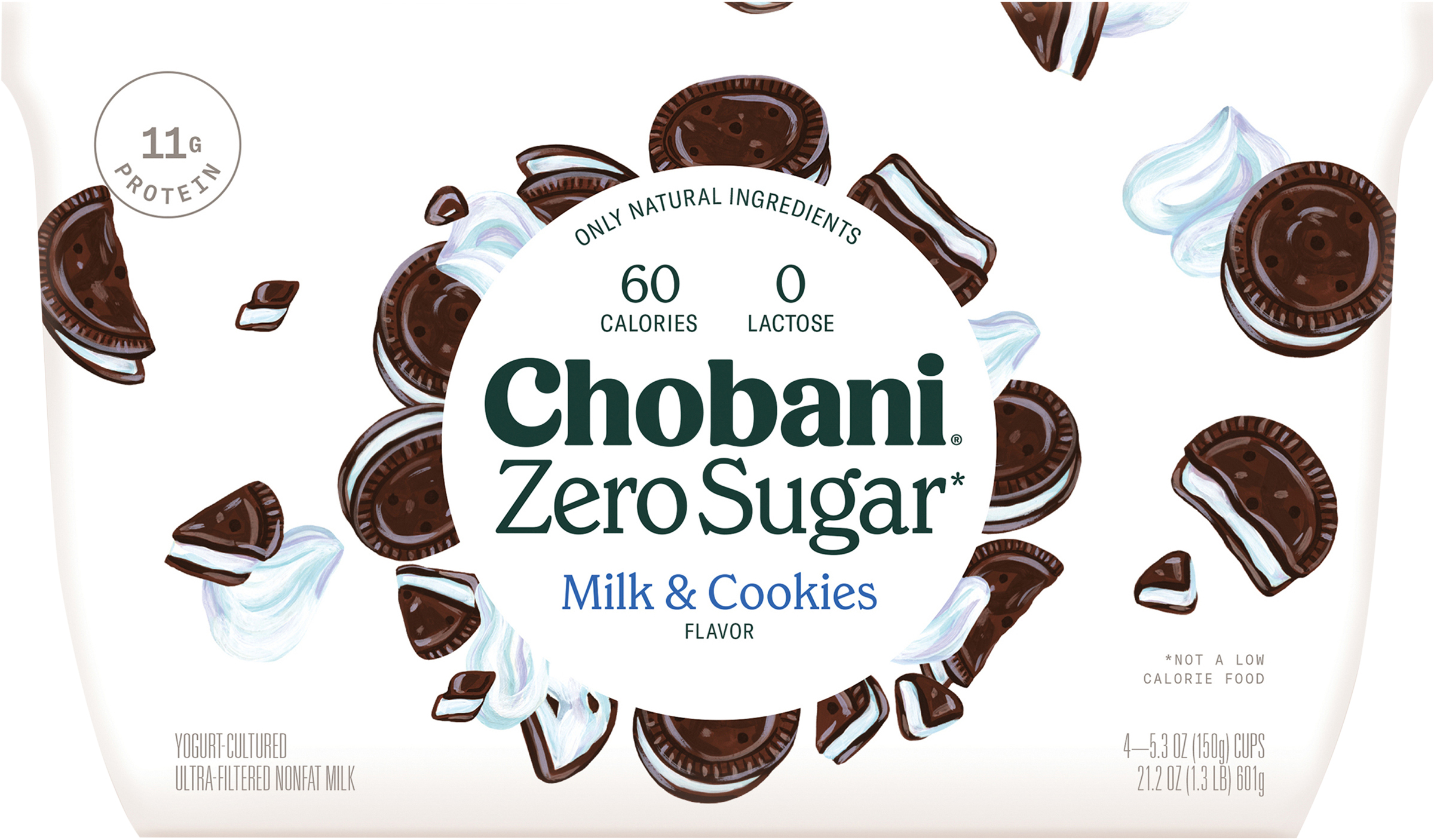 Yogurt, Zero Sugar, Milk & Cookies