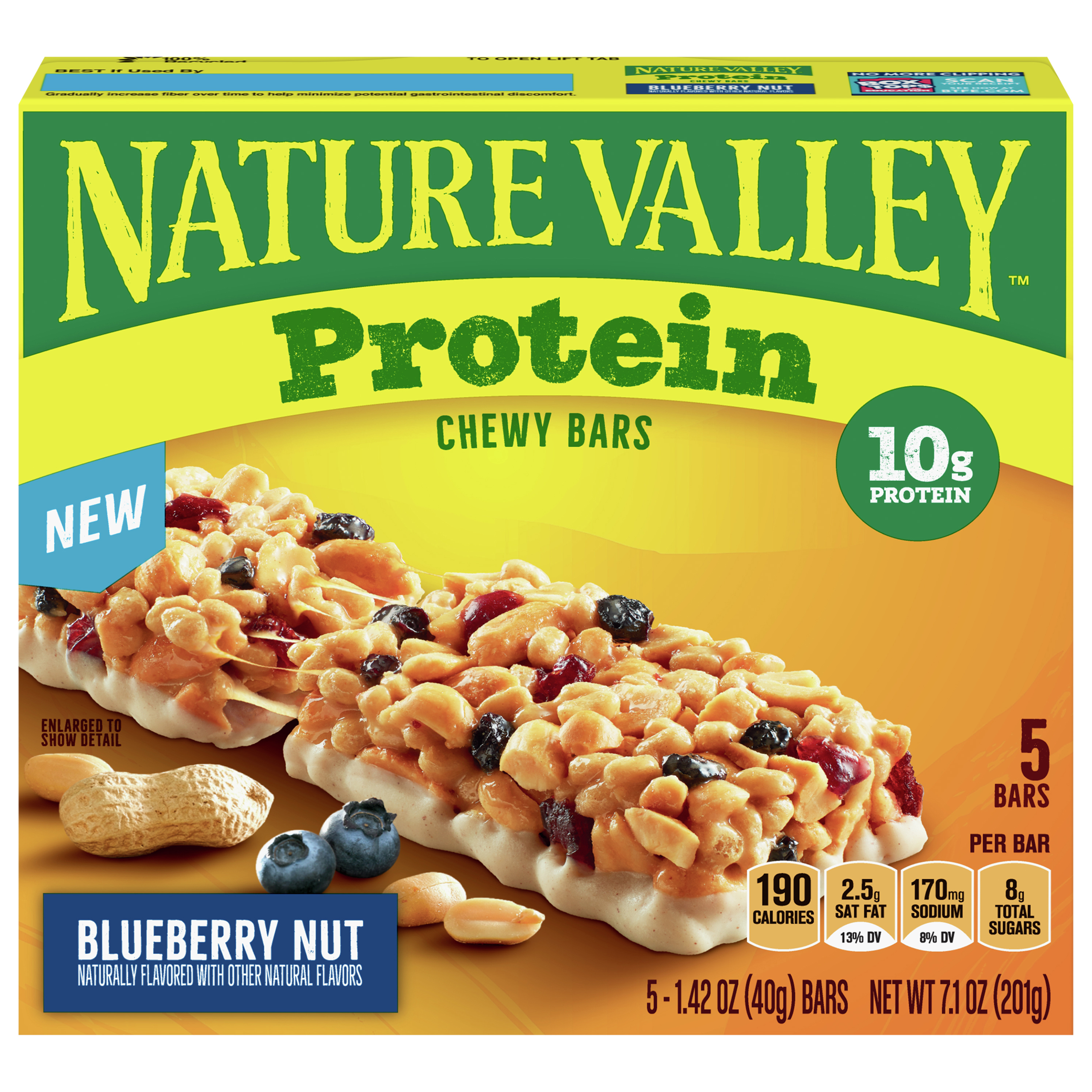 Chewy Bars, Blueberry Nut, Protein