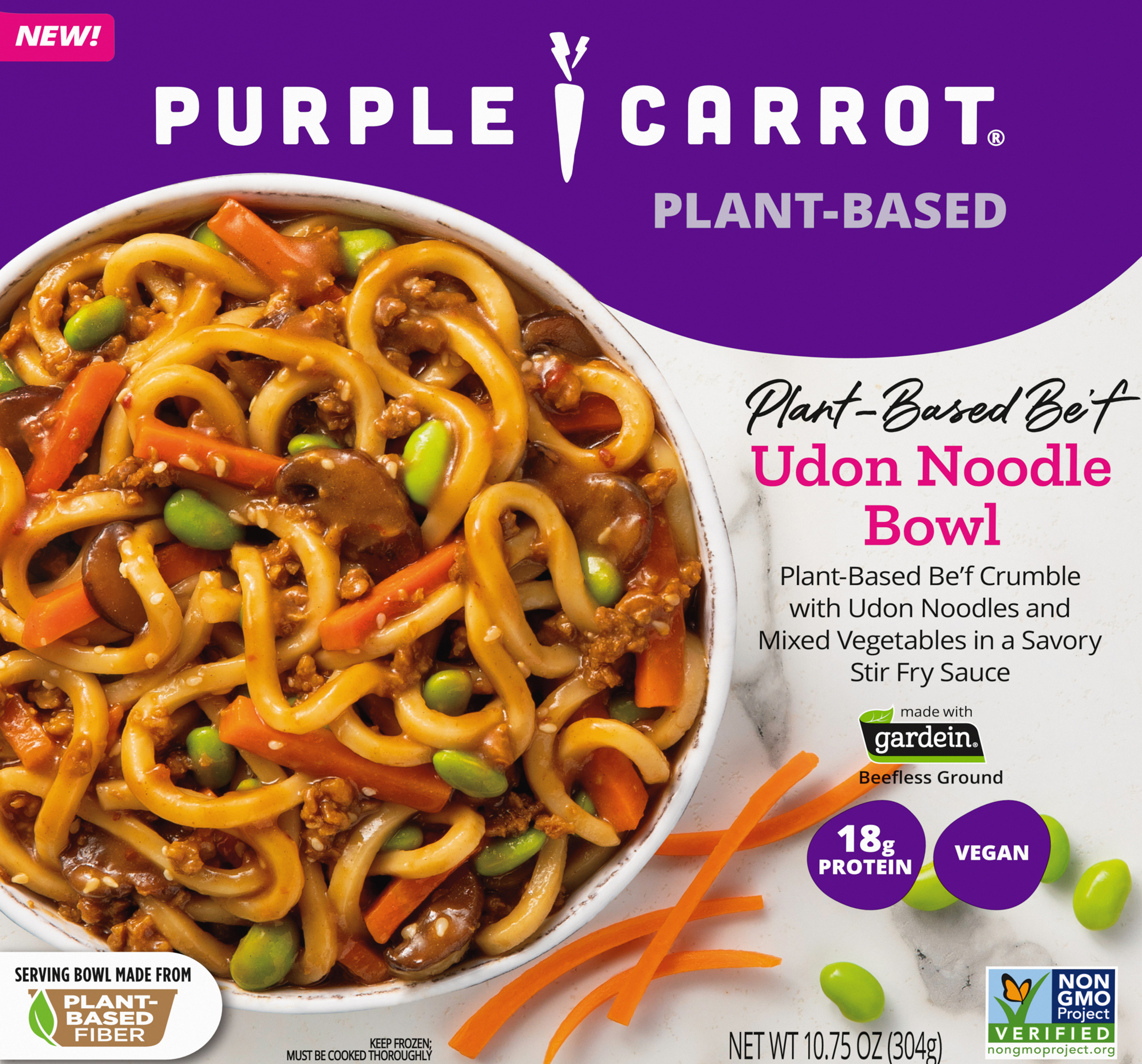 Udon Noodle Bowl, Plant-Based Be'f