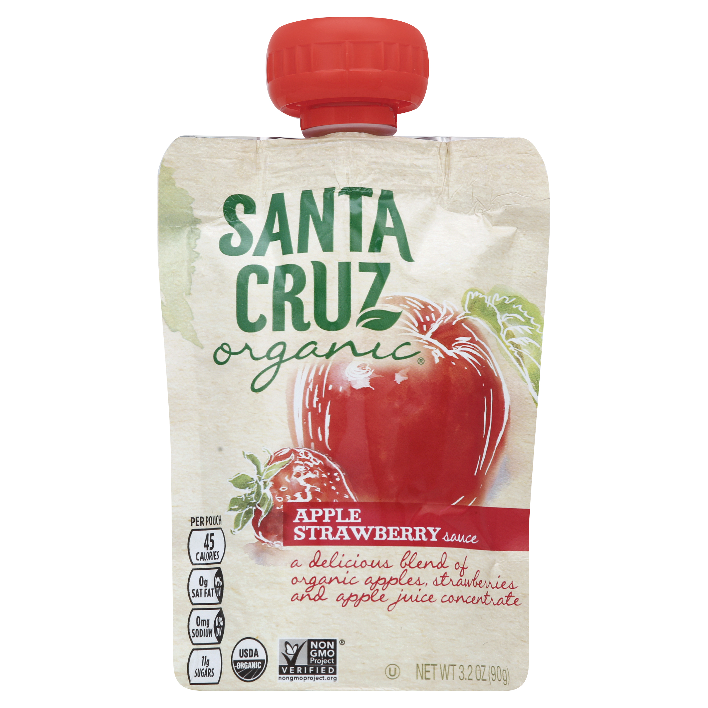 Santa Cruz Apple Strawberry Sauce 3.2 Oz