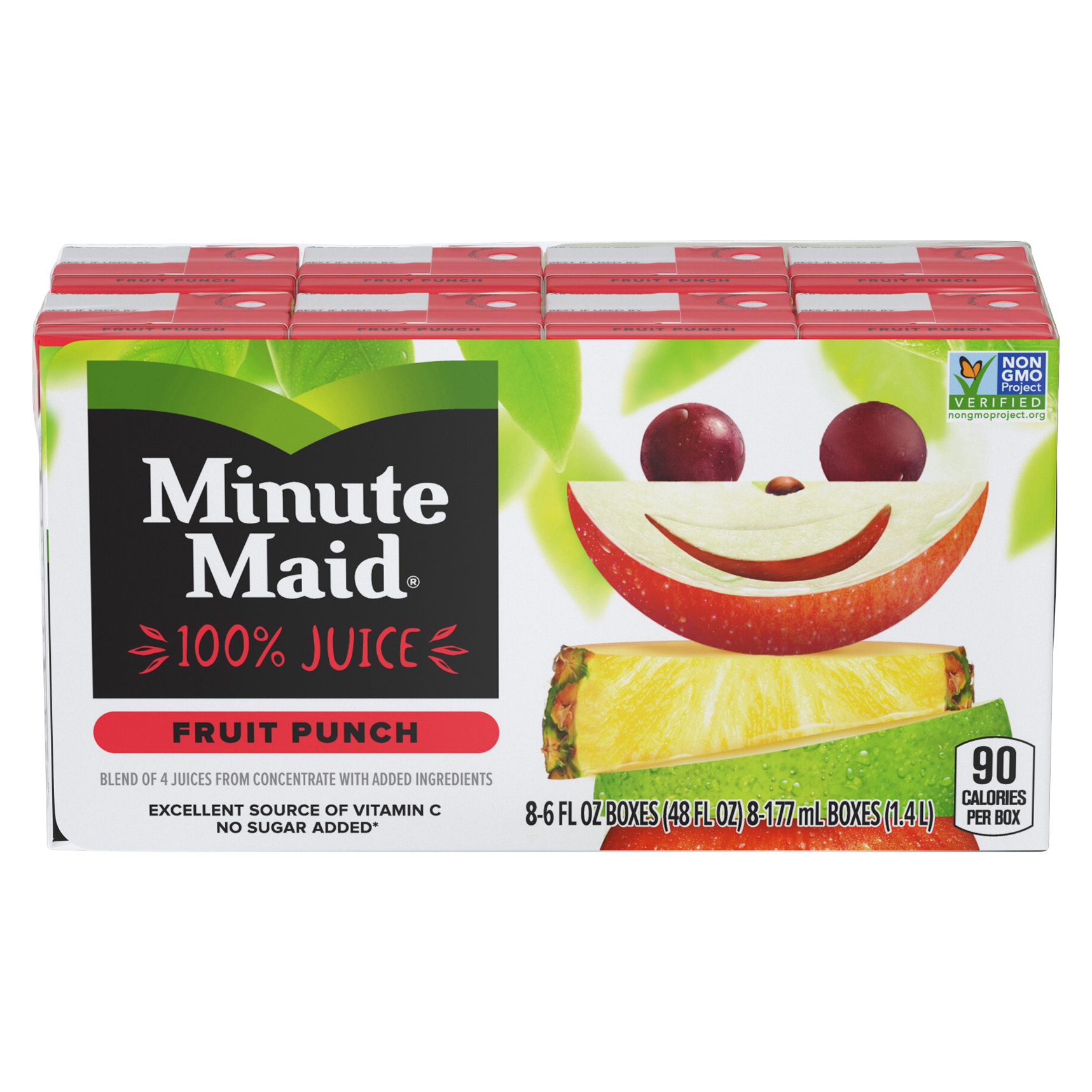 Minute Maid Fruit Punch Juice Cartons, 6 Fl Oz, 8 Pack