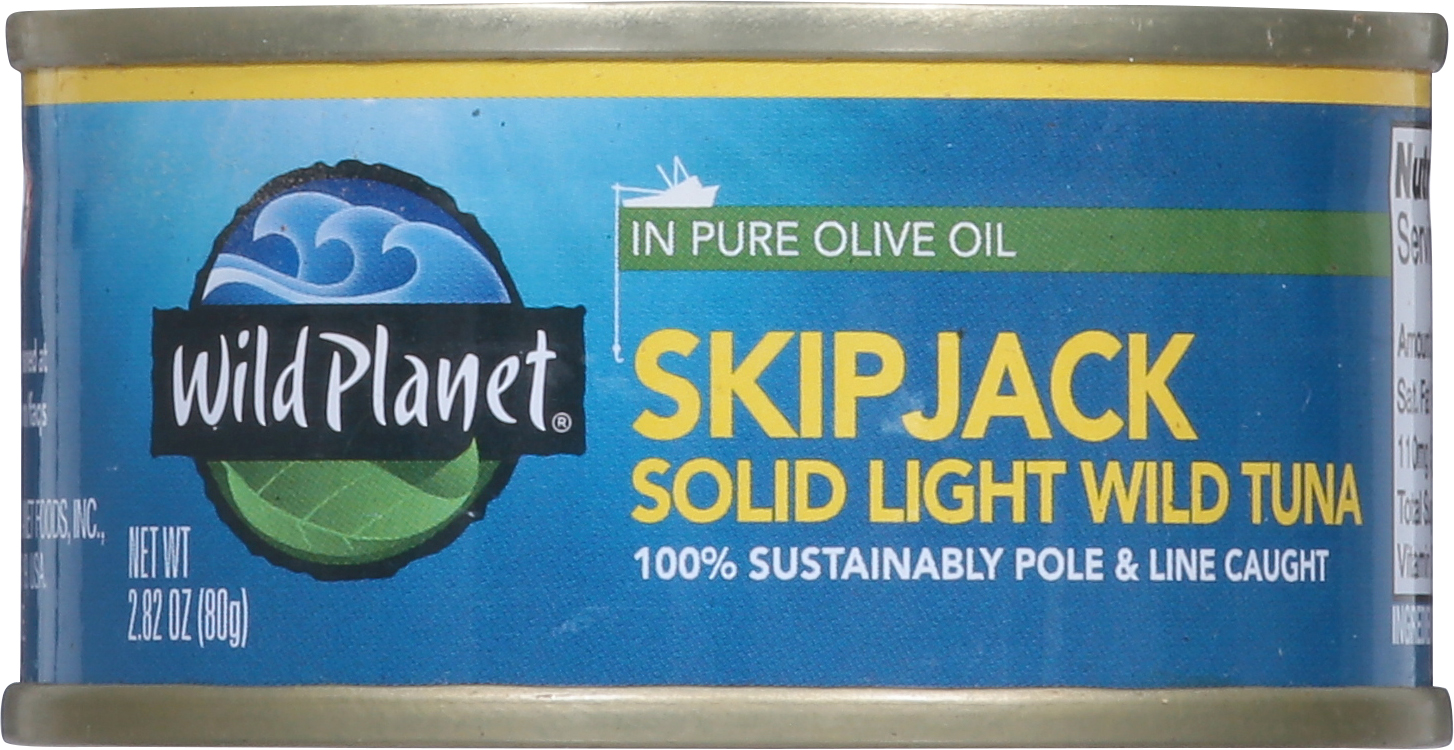 Wild Tuna, in Pure Olive Oil, Solid Light, Skipjack