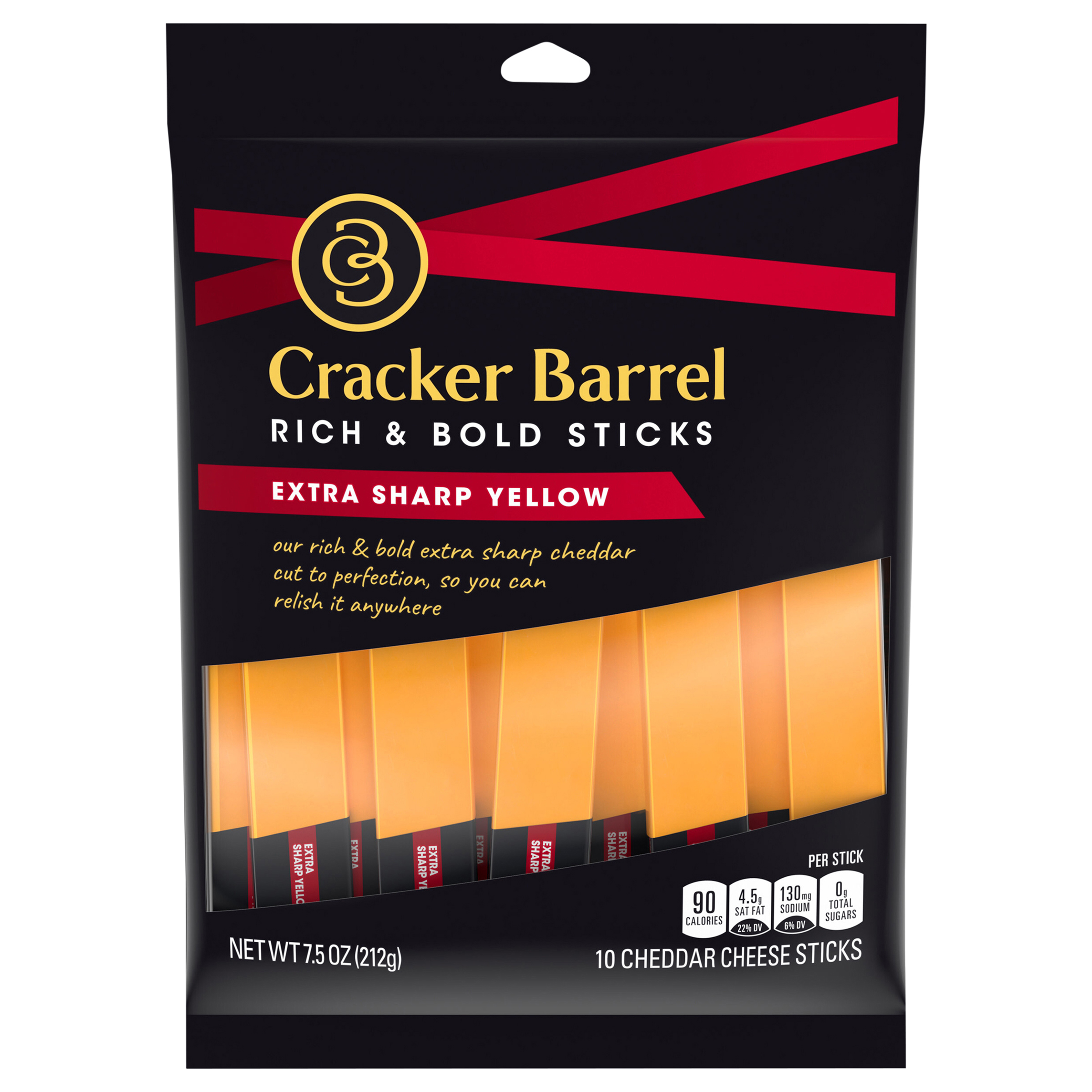 Cheese Sticks, Cheddar, Extra Sharp Yellow