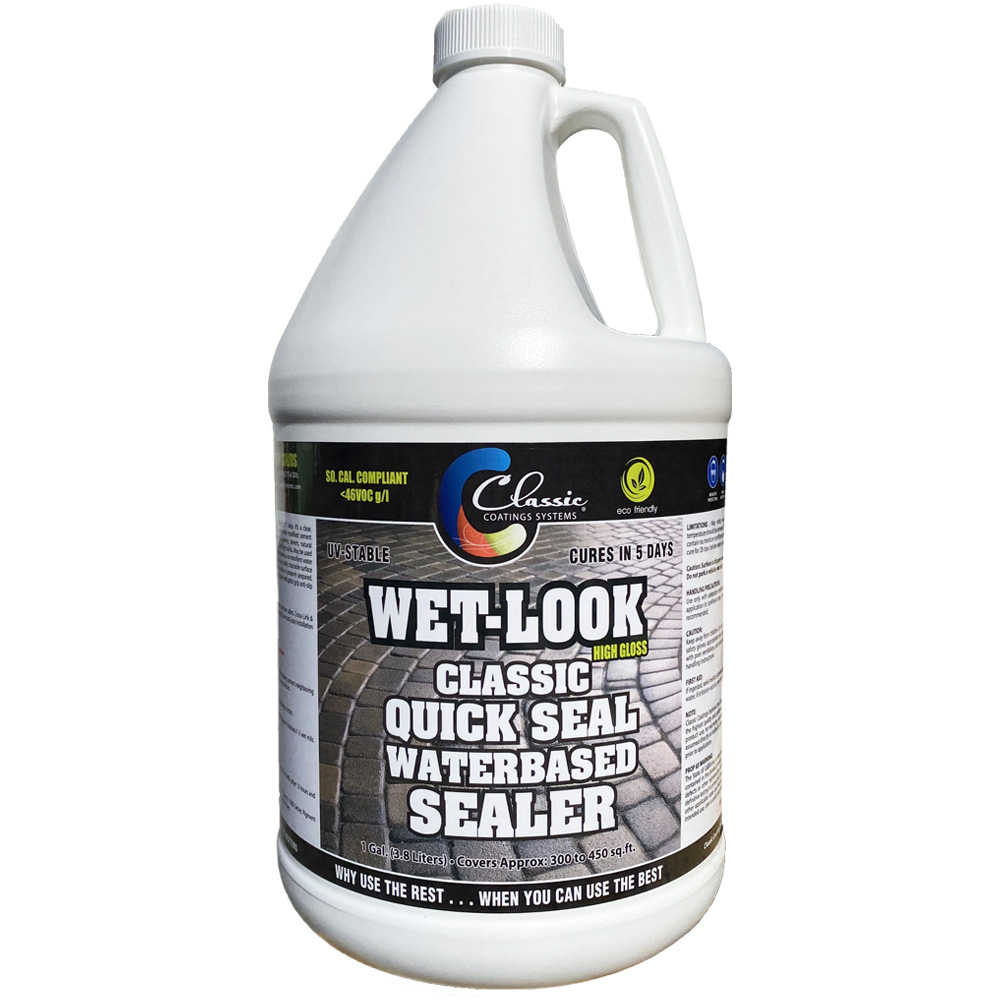 Classic Coatings Systems Quick Seal Wet-Look Water Base Hi-Gloss Clear  Sealer 1gal - White Cap