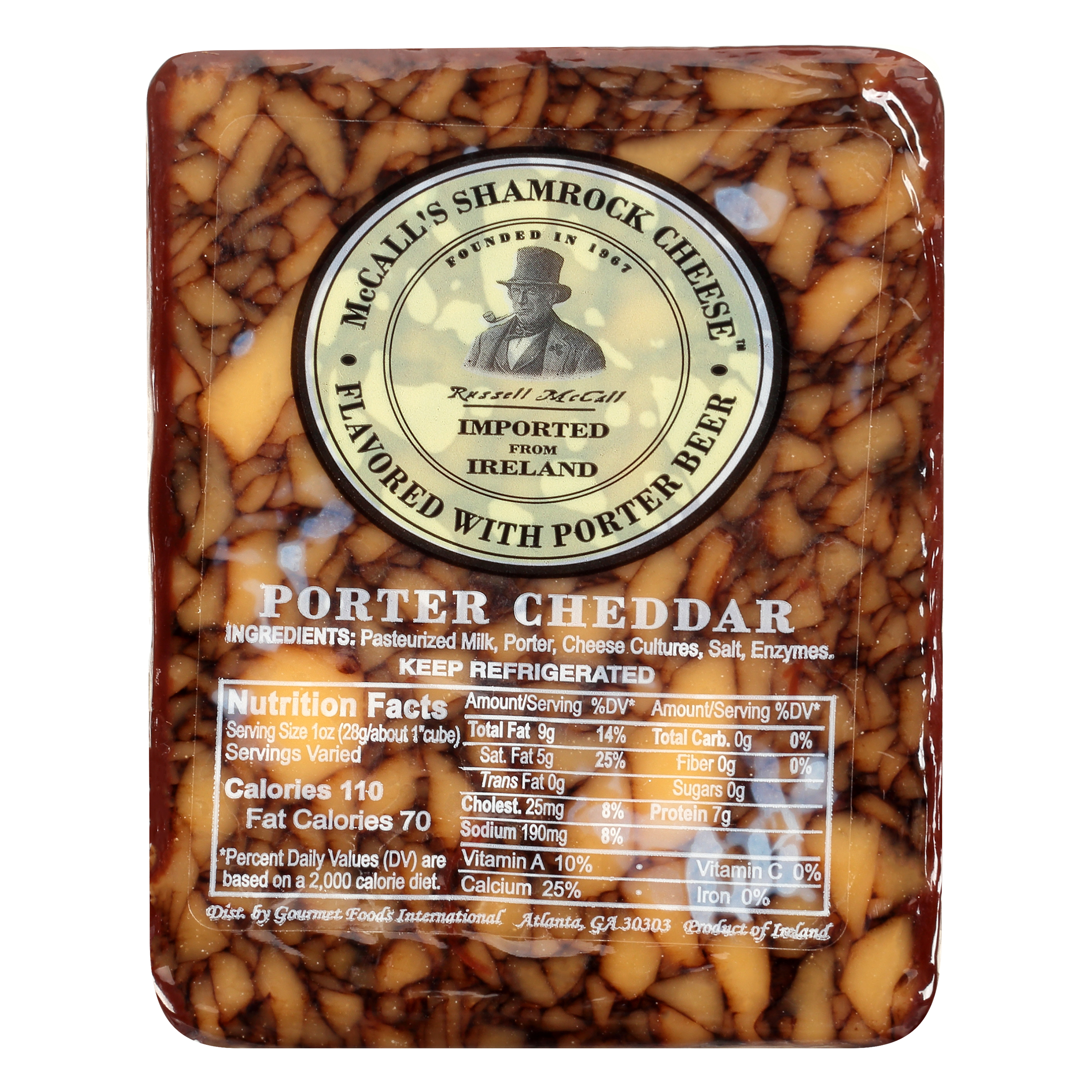 Mccall's Shamrock Cheese Porter Cheddar Cheese 7 Oz