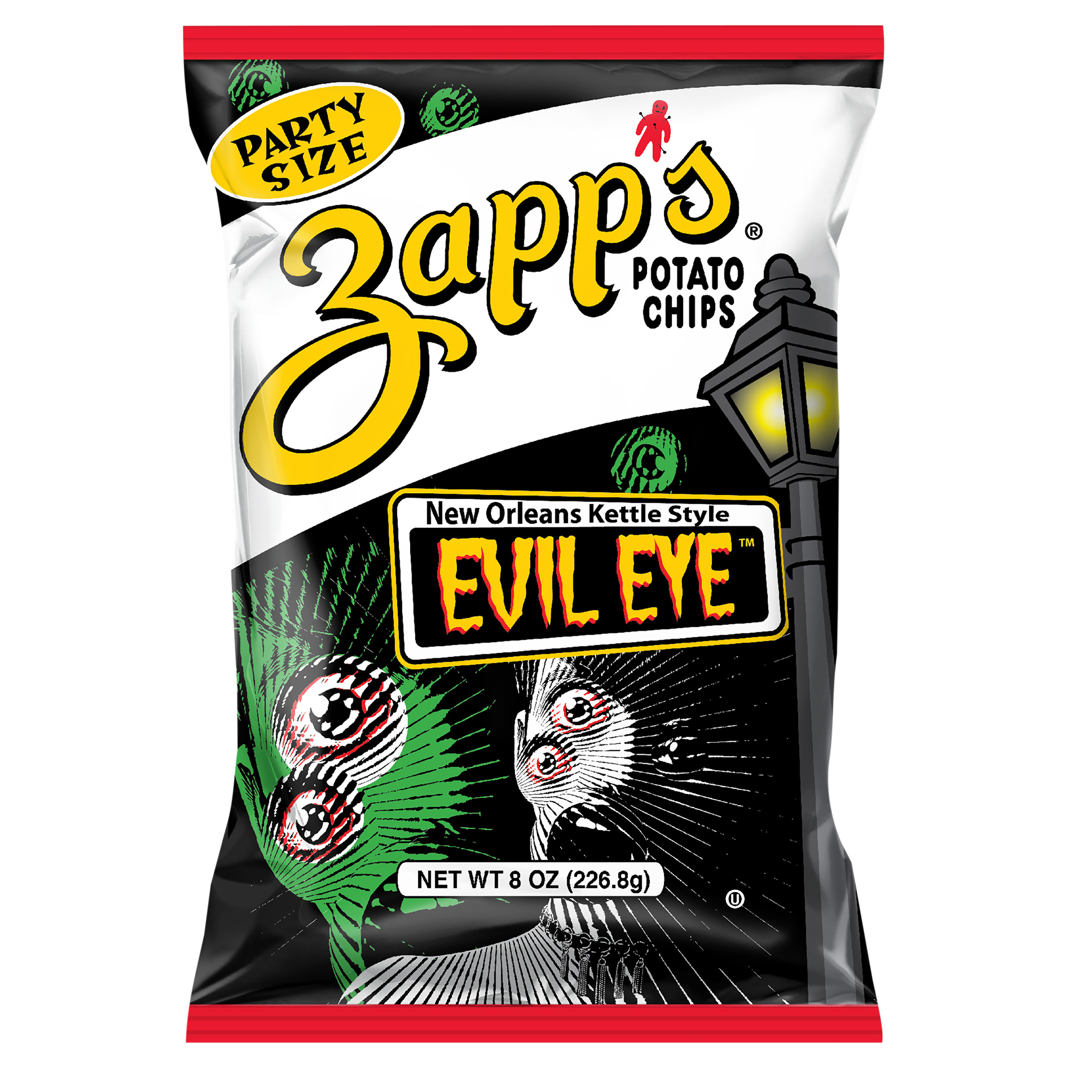 Potato Chips, New Orealns Kettle Style, Evil Eye, Party Size