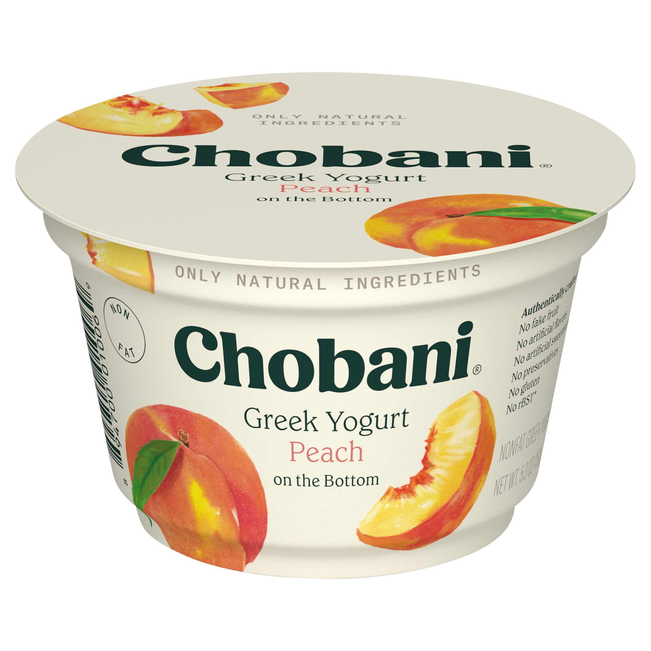 Yogurt, Greek, Nonfat, Peach on the Bottom
