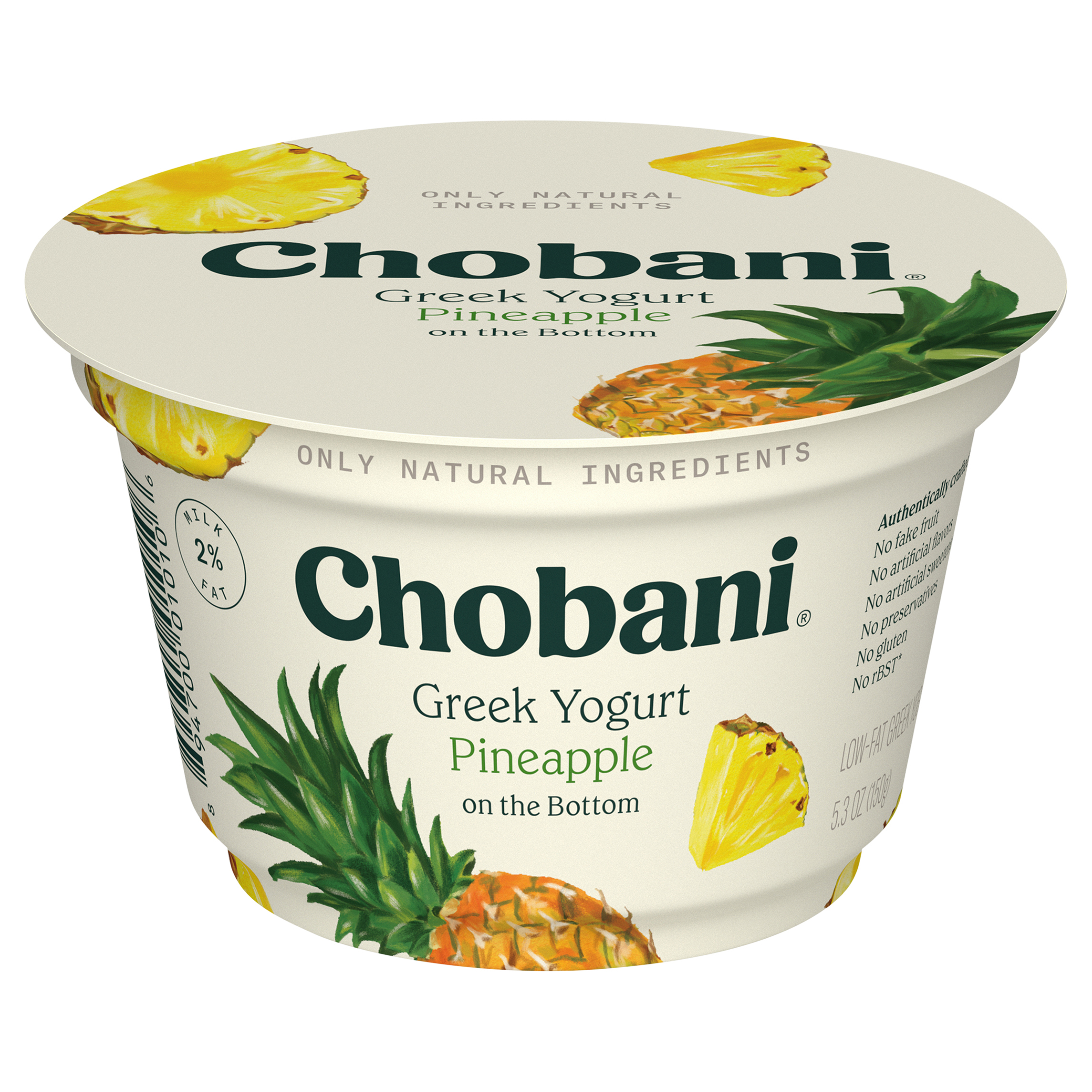Yogurt, Low-Fat, Greek, Pineapple on the Bottom