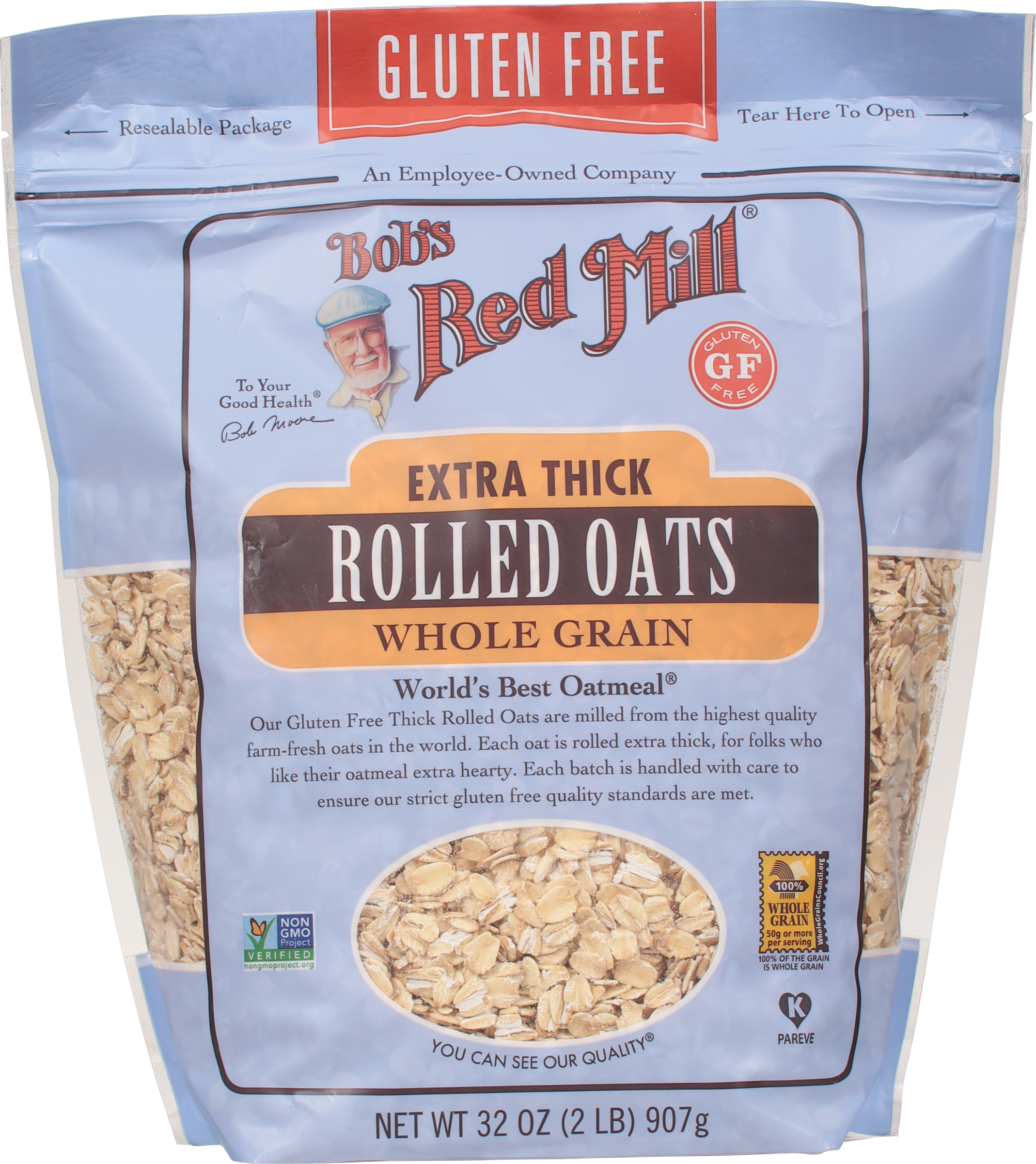 Rolled Oats, Gluten Free, Extra Thick, Whole Grain