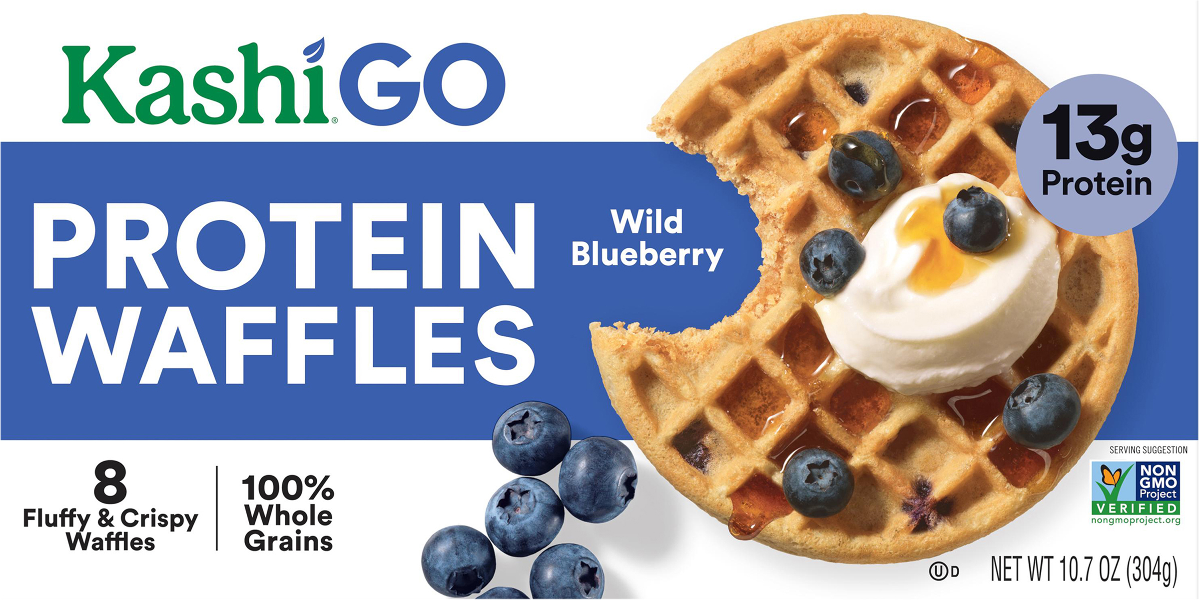 Protein Waffles, Wild Blueberry