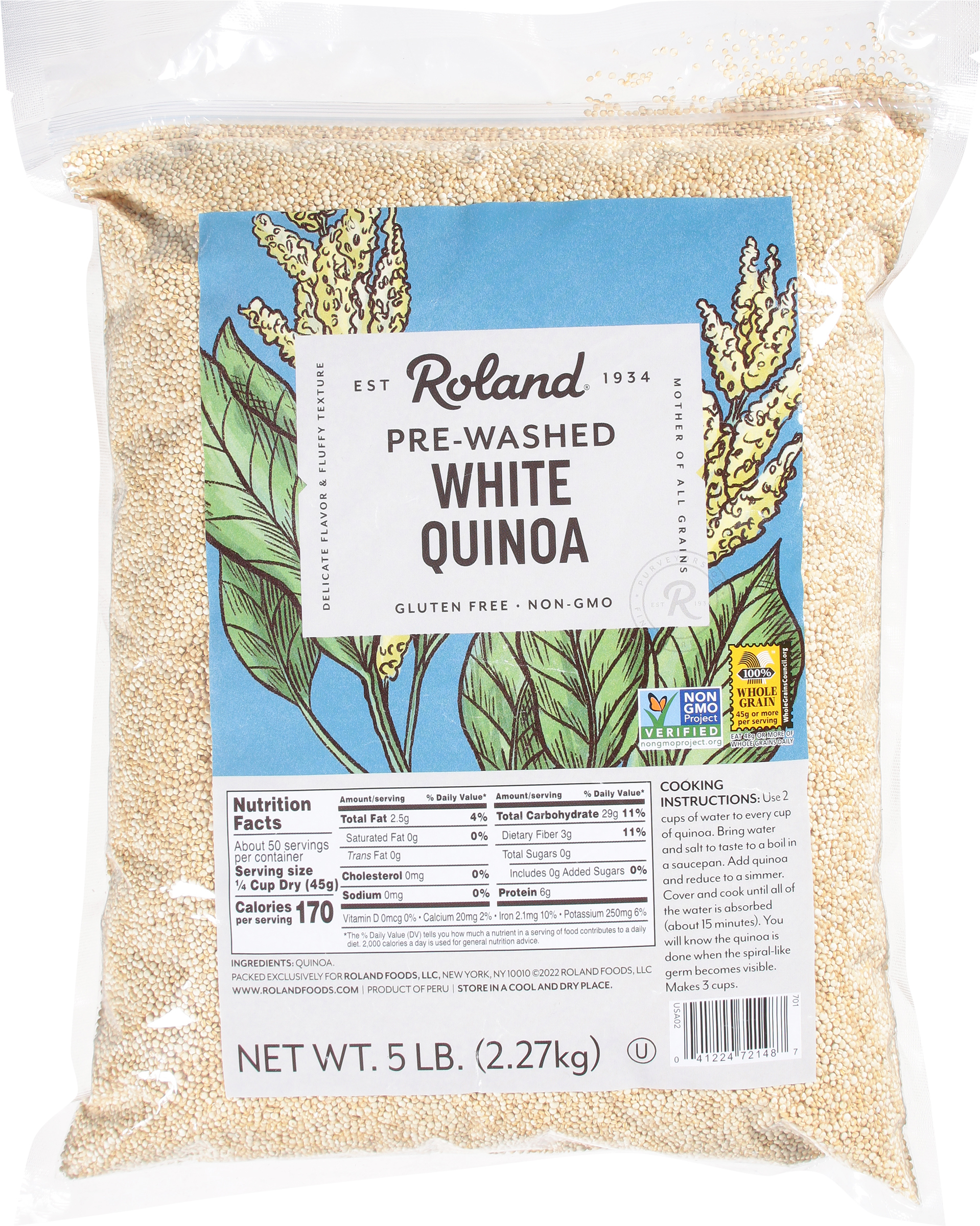 White Quinoa, Pre-Washed