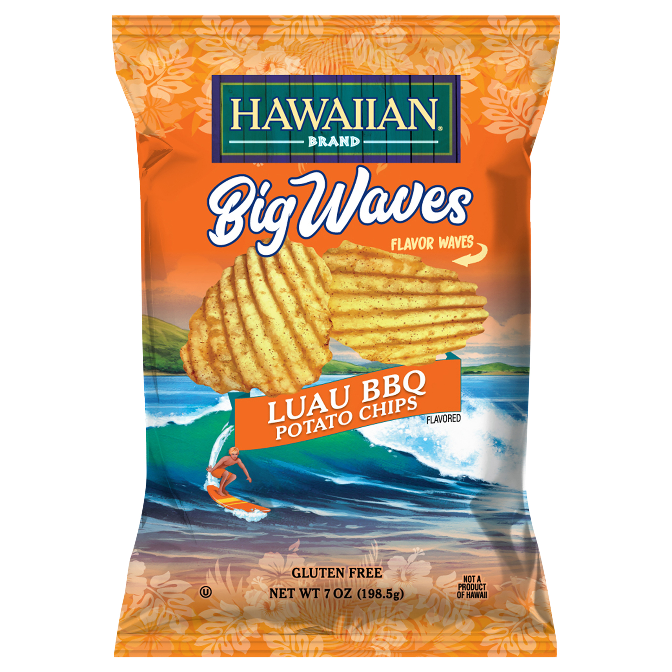 Potato Chips, Luau BBQ, Big Waves