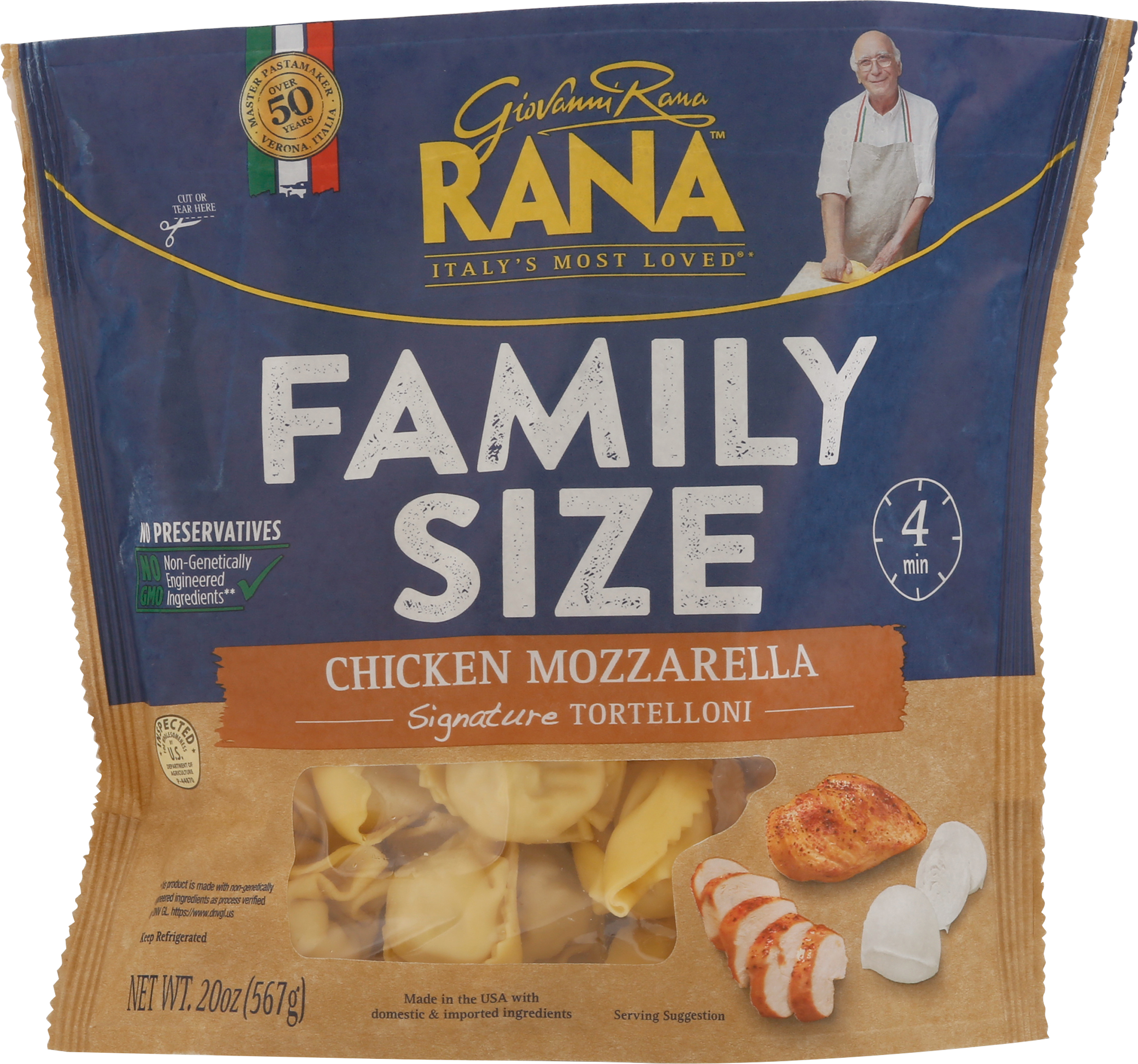 Tortelloni, Signature, Chicken Mozzarella, Family Size