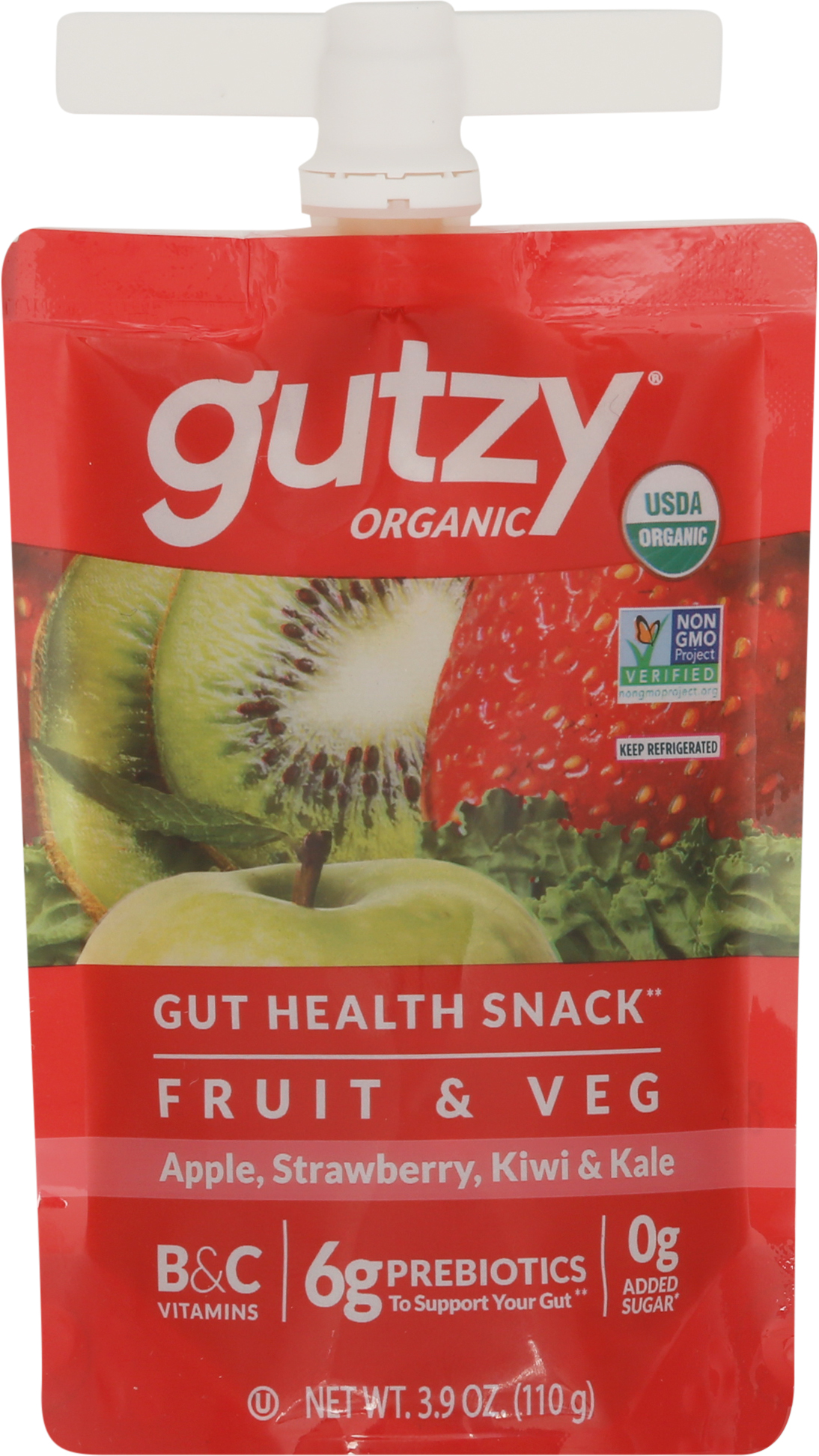 Fruit & Veg, Organic, Apple, Strawberry, Kiwi & Kale, Gut Health Snack