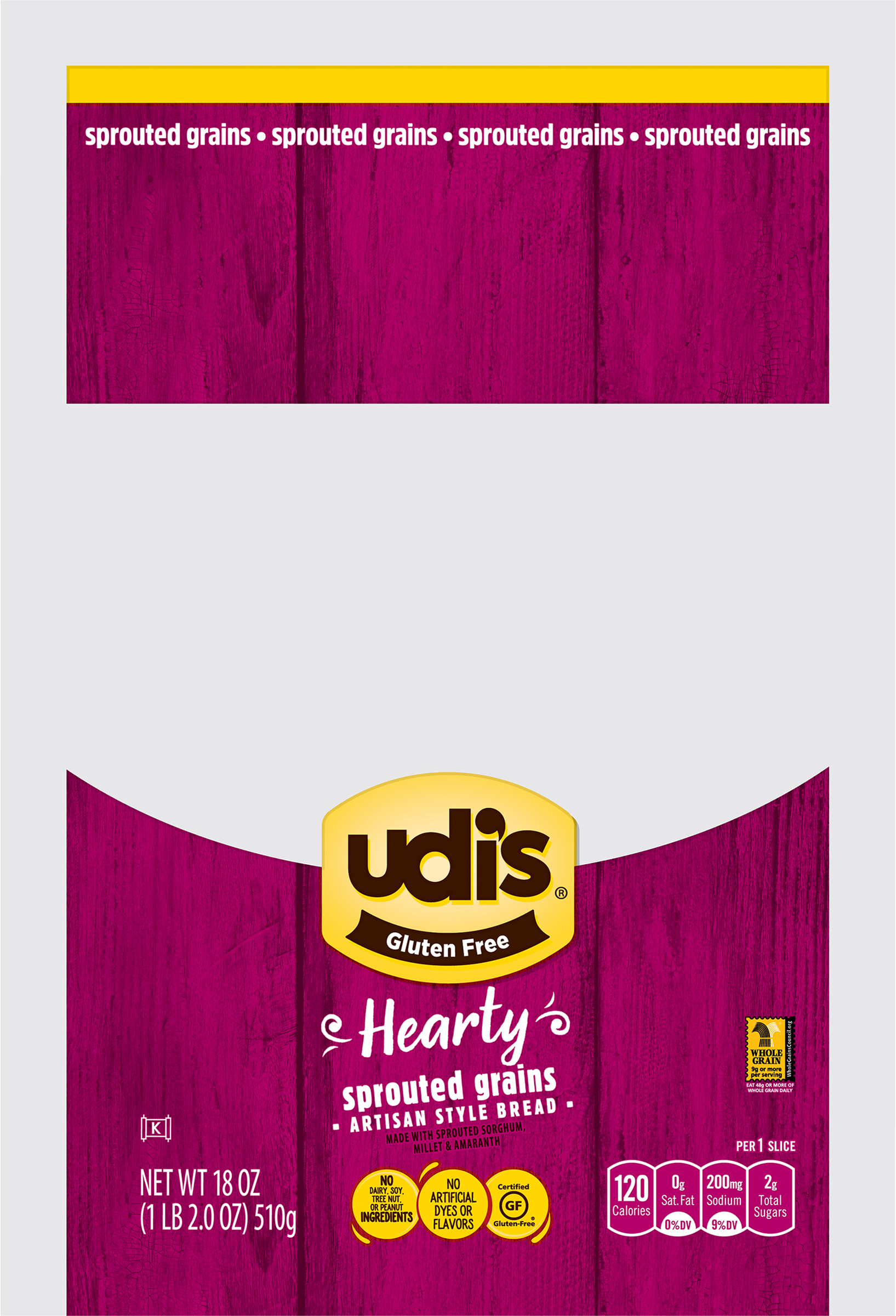 Artisan Style Bread, Gluten Free, Sprouted Grains, Hearty