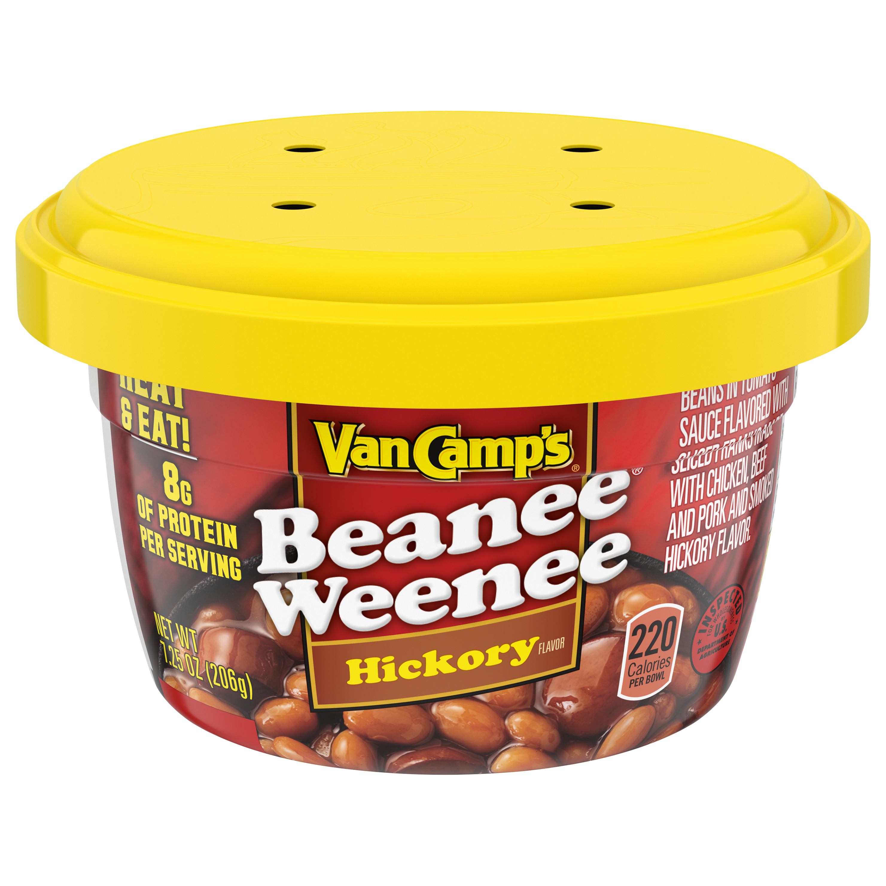 Van Camp's Beanee Weenee Hickory Flavor Microwavable Cup, 7.25 Oz.