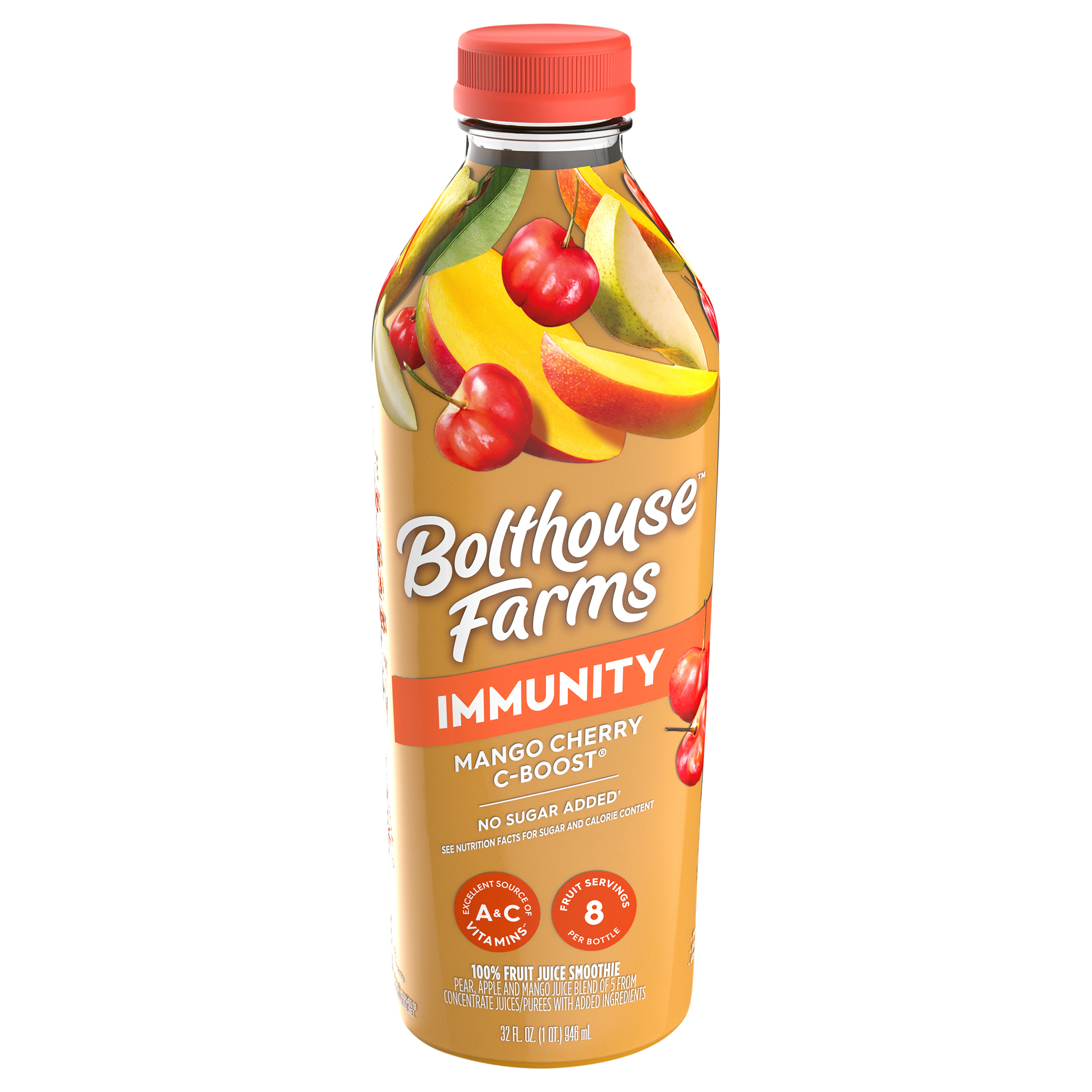 100% Fruit Juice Smoothie, Mango Cherry, Immunity