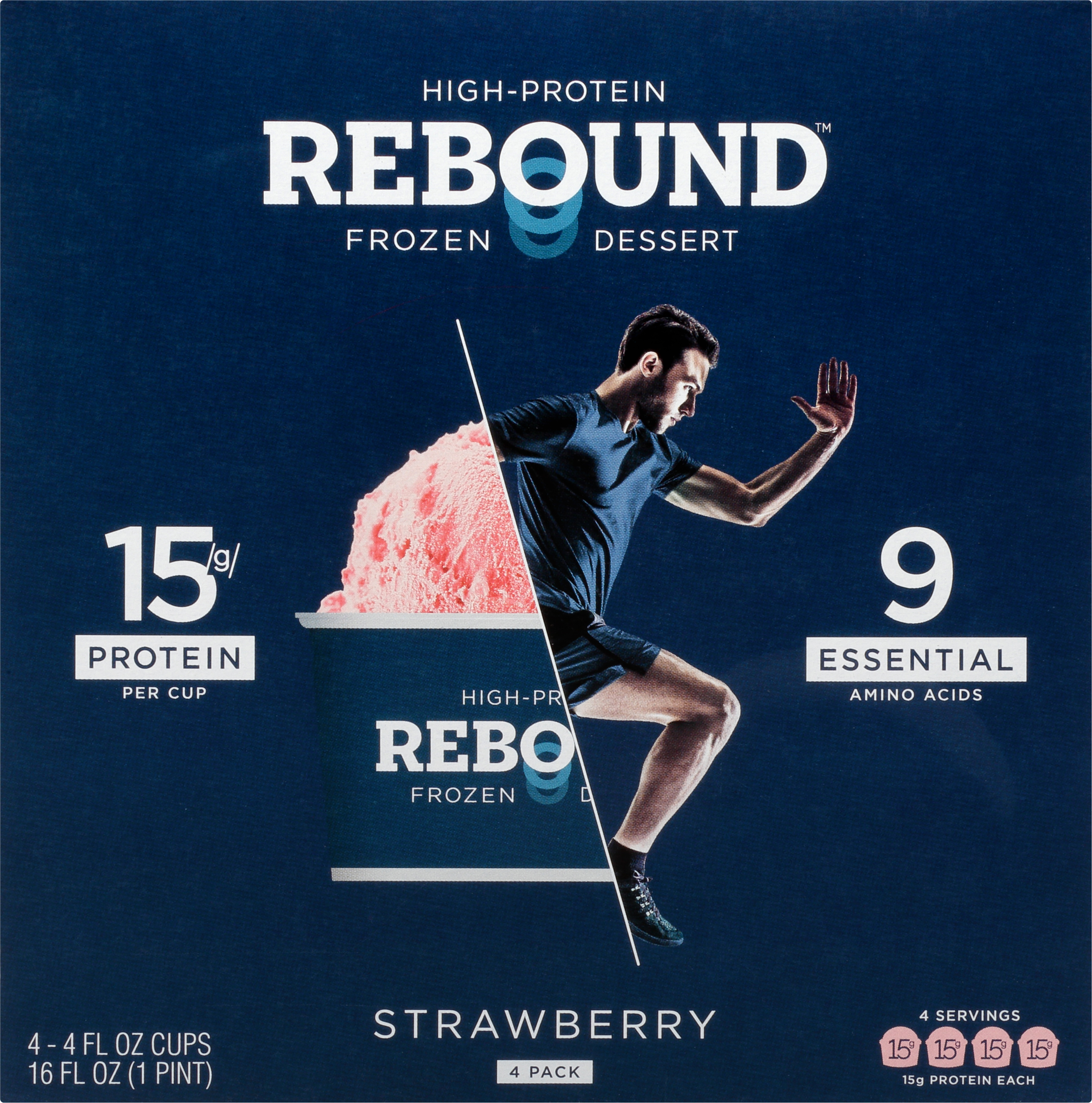 Frozen Dessert, Strawberry, 4 Pack