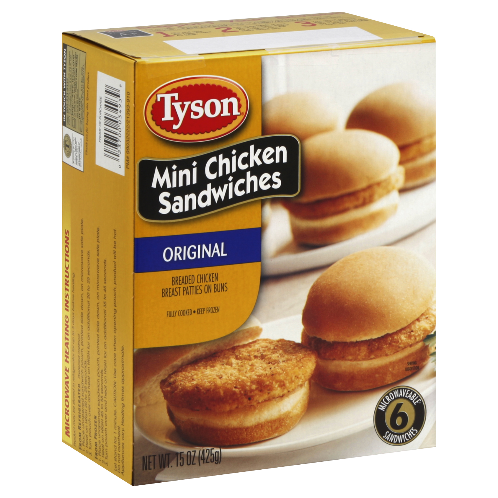 Tyson Sandwiches 6 Ea