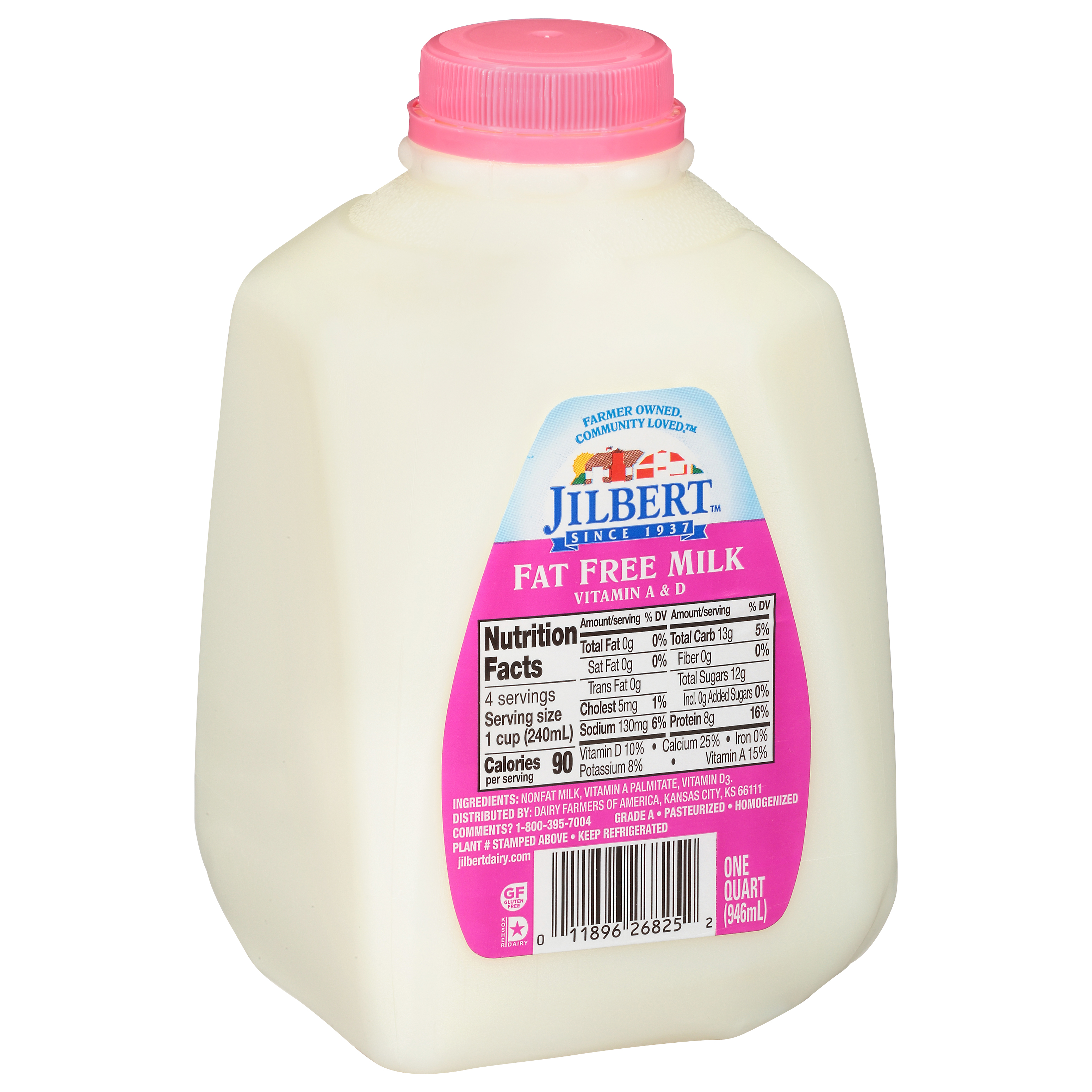 Jilbert Fat Free Milk 1 Qt