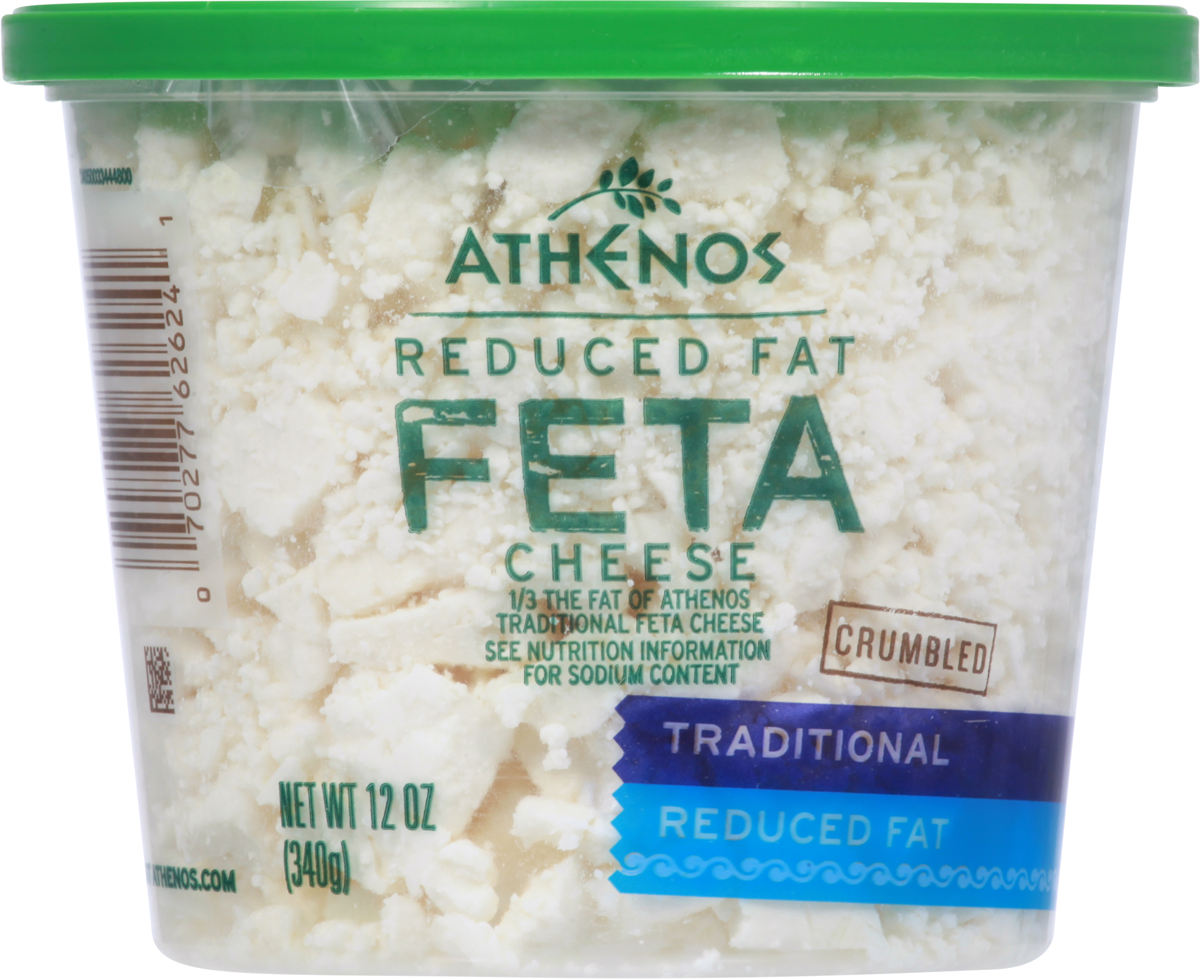 Calories in Crumbled Cheese, Feta, Reduced Fat, Traditional from Athenos