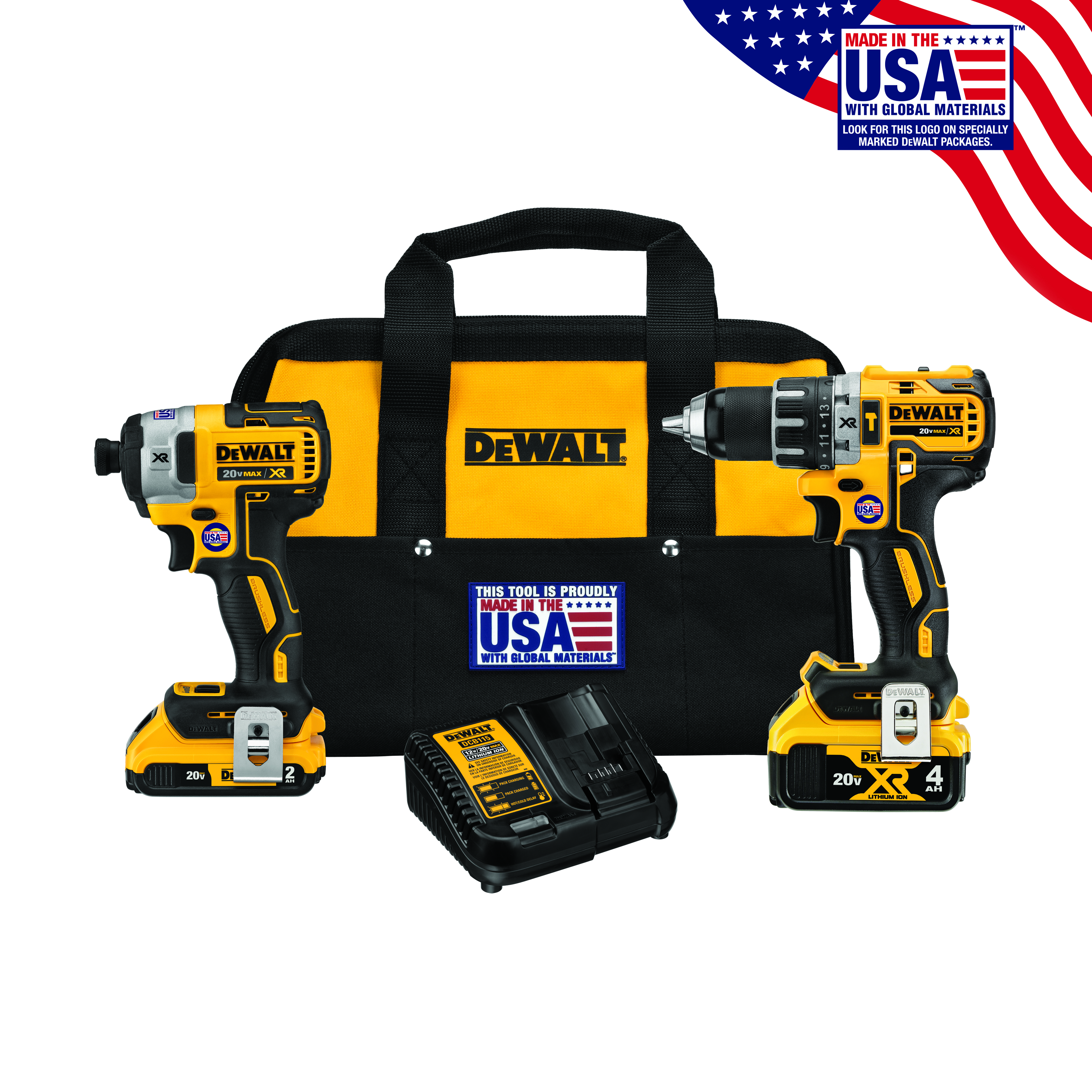 DeWalt 20V Max XR Cordless Hammer Drill/Driver and Impact Combo Kit