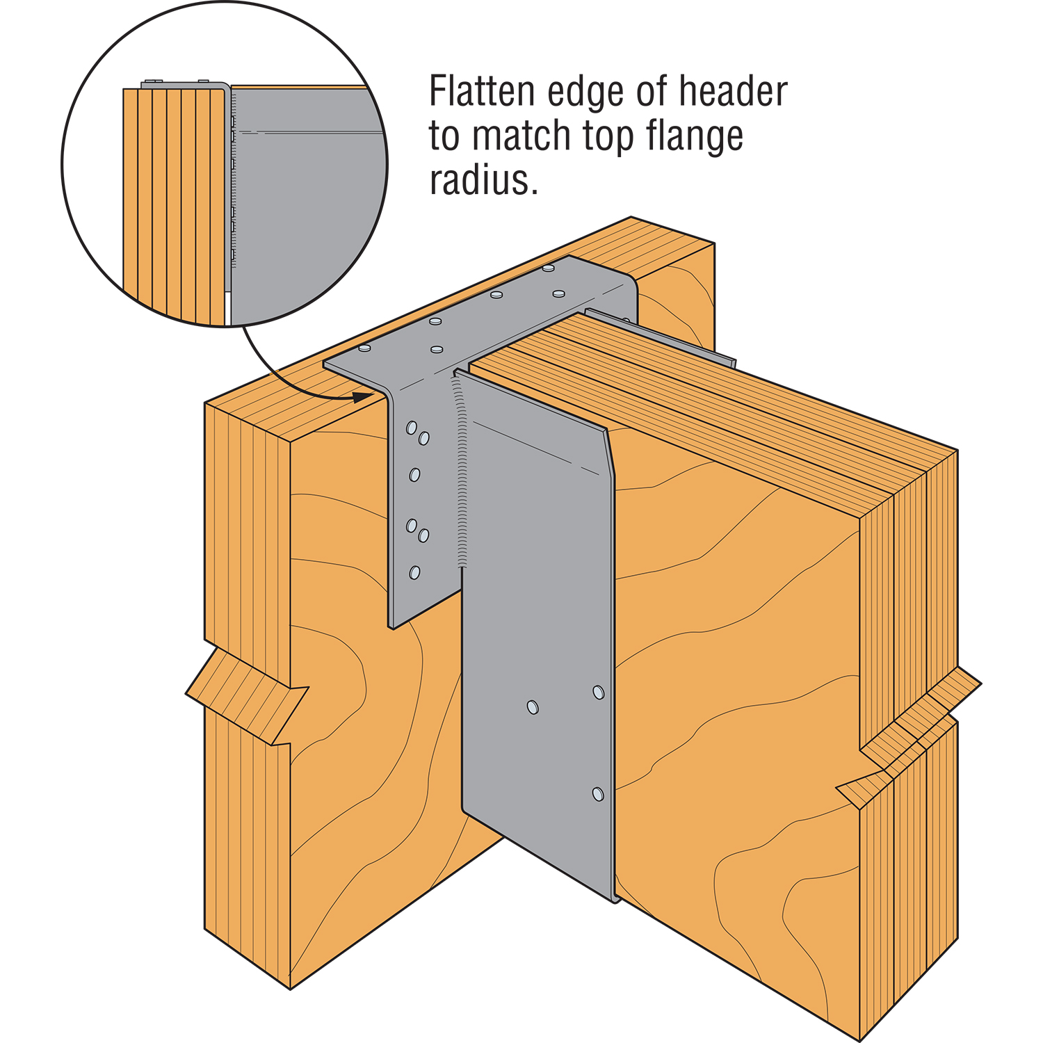 Simpson Strong-Tie HGLTV Series 3-1/2" x 14" Steel Top-Flange Hanger ...