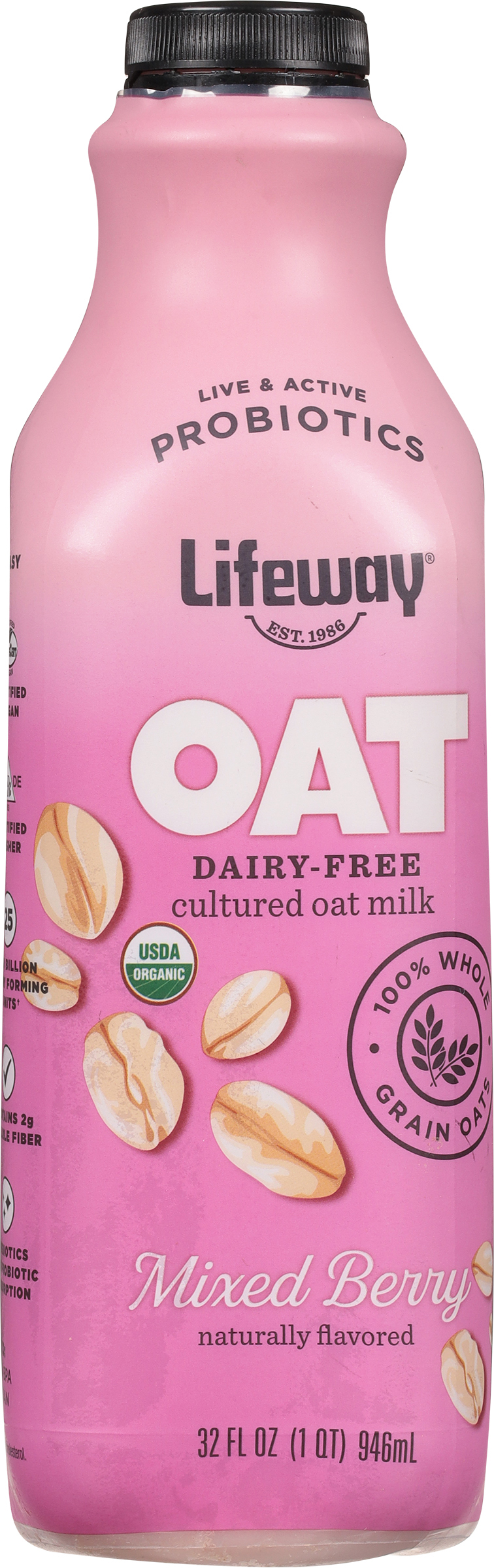 Oat Milk, Dairy Free, Cultured, Mixed Berry