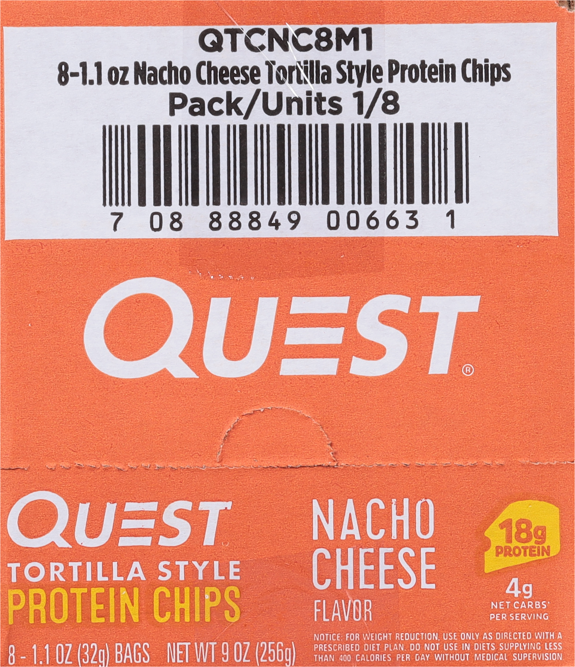Protein Chips, Nacho Cheese Flavor, Tortilla Style