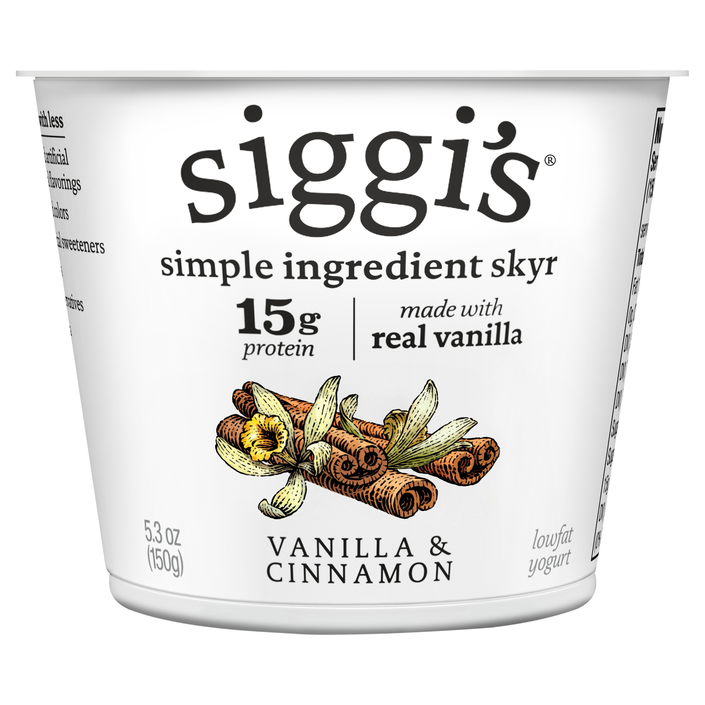 Yogurt, Lowfat, Vanilla & Cinnamon