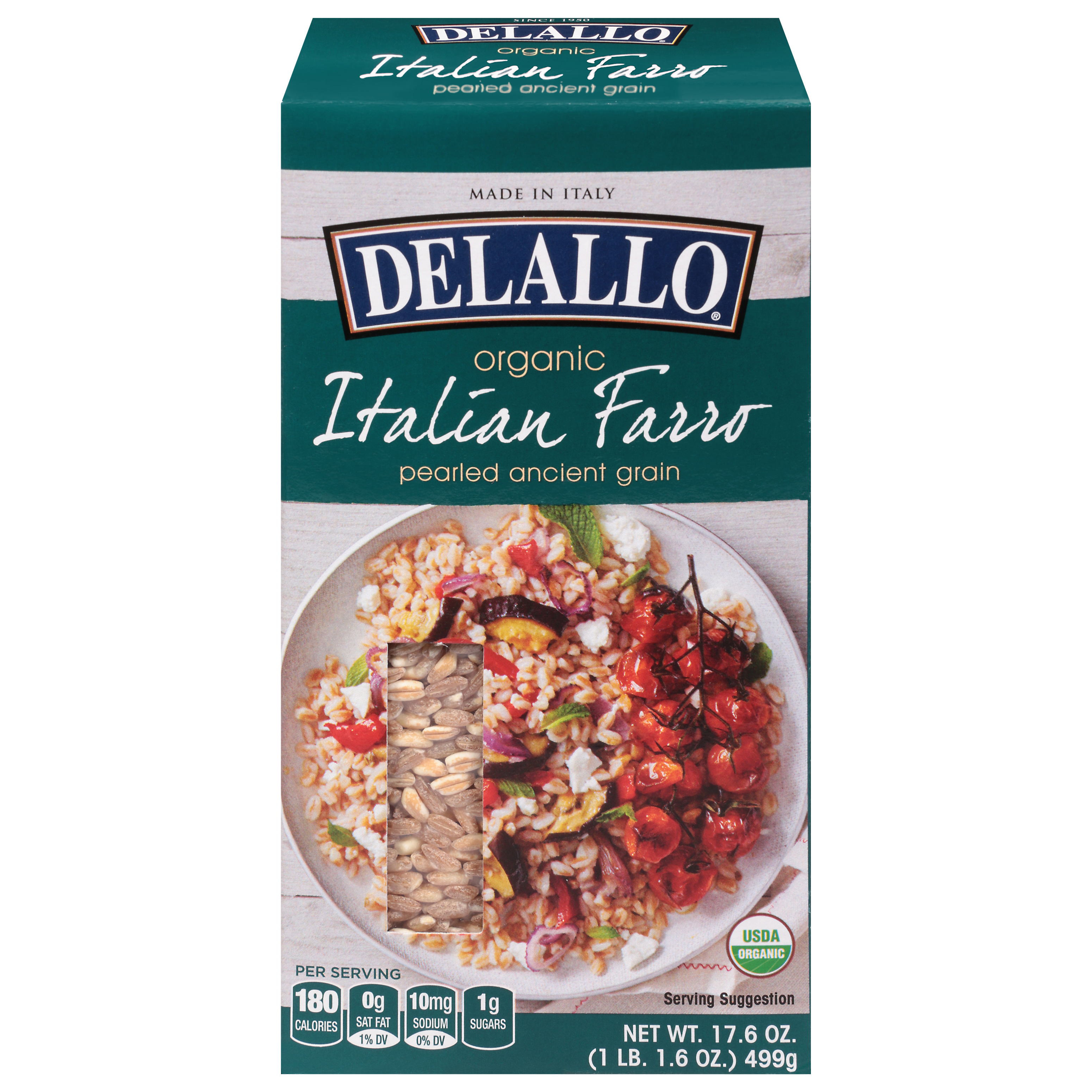 Delallo Organic Italian Farro 17.6 Oz