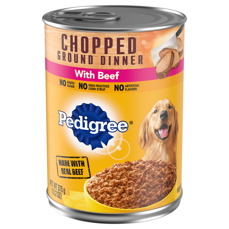 Adult Canned Soft Wet Dog Food with Beef, 13.2 oz. Cans 12 Pack