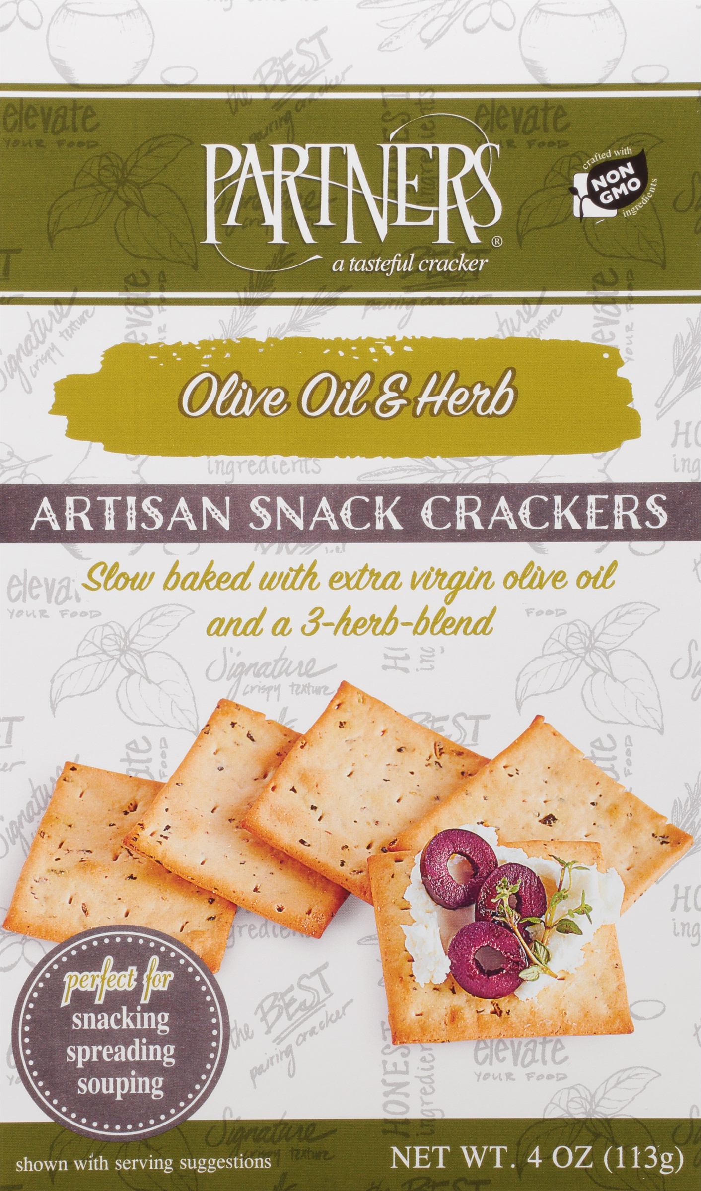 Snack Crackers, Olive Oil & Herb, Artisan