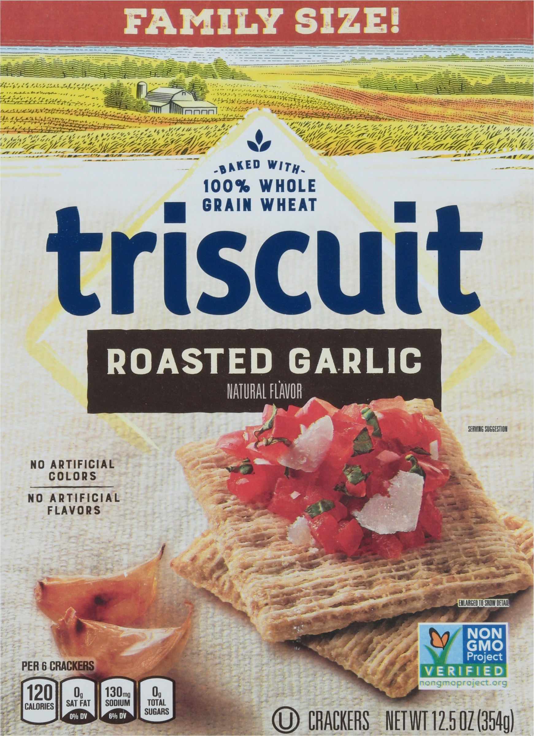 Crackers, Roasted Garlic, Family Size!