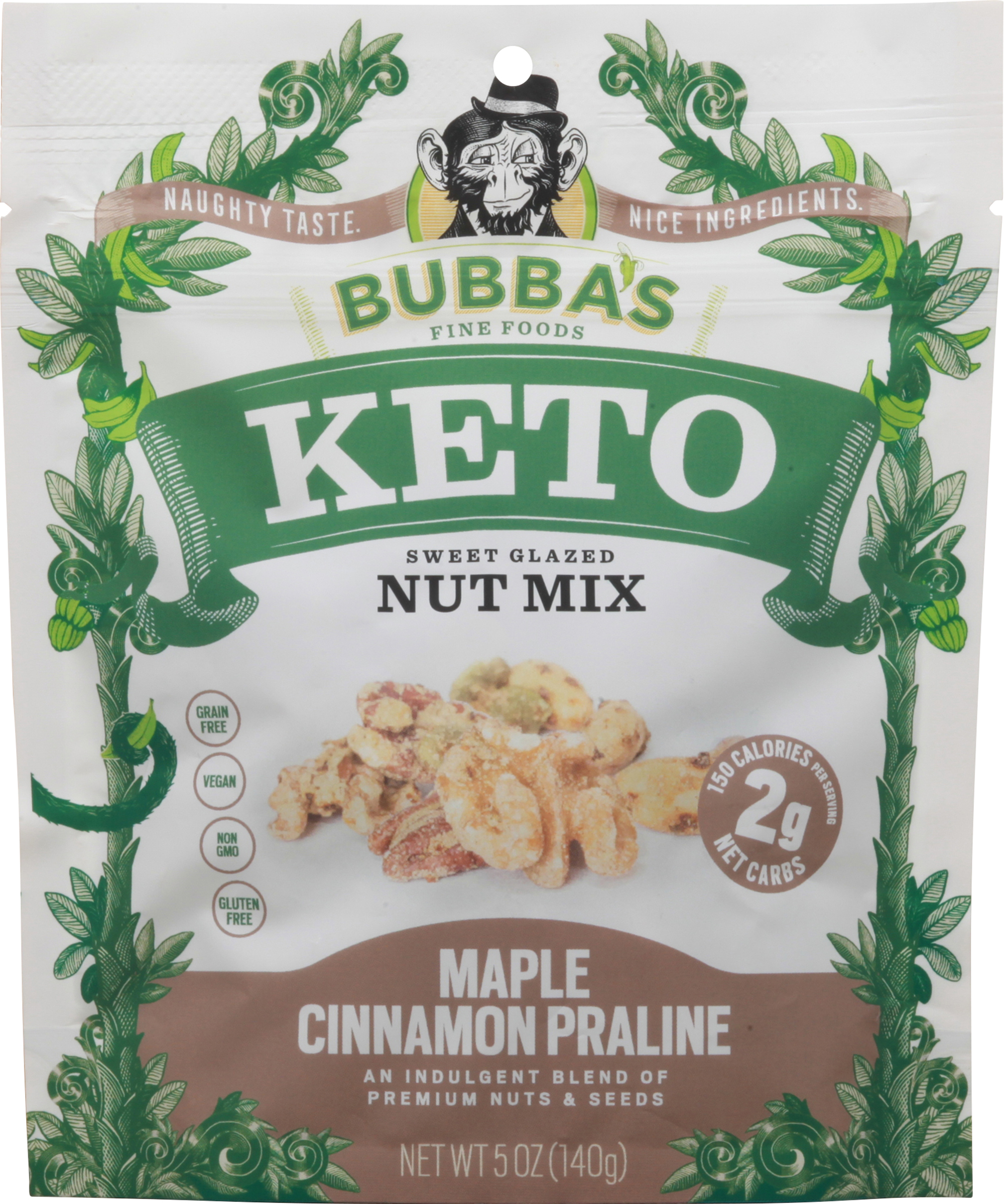 Nut Mix, Sweet Glazed, Maple Cinnamon Praline, Keto