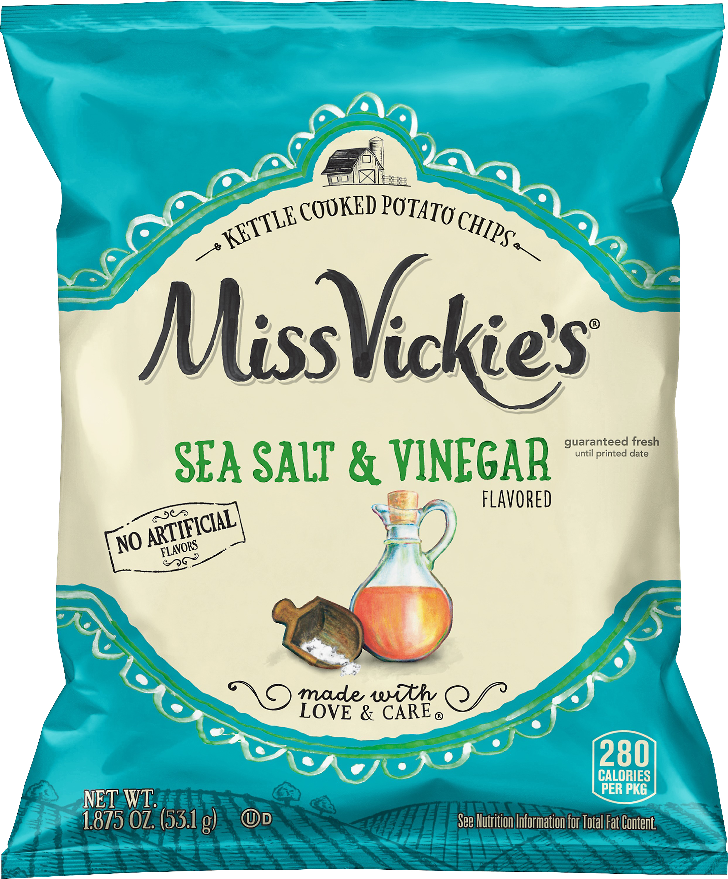 Potato Chips, Sea Salt & Vinegar, Kettle Cooked