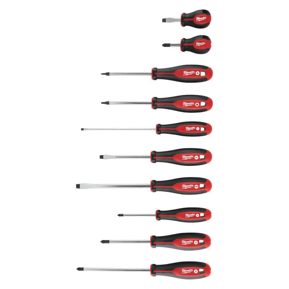 10Pc Magnetic Tip Screwdriver Set Milwaukee