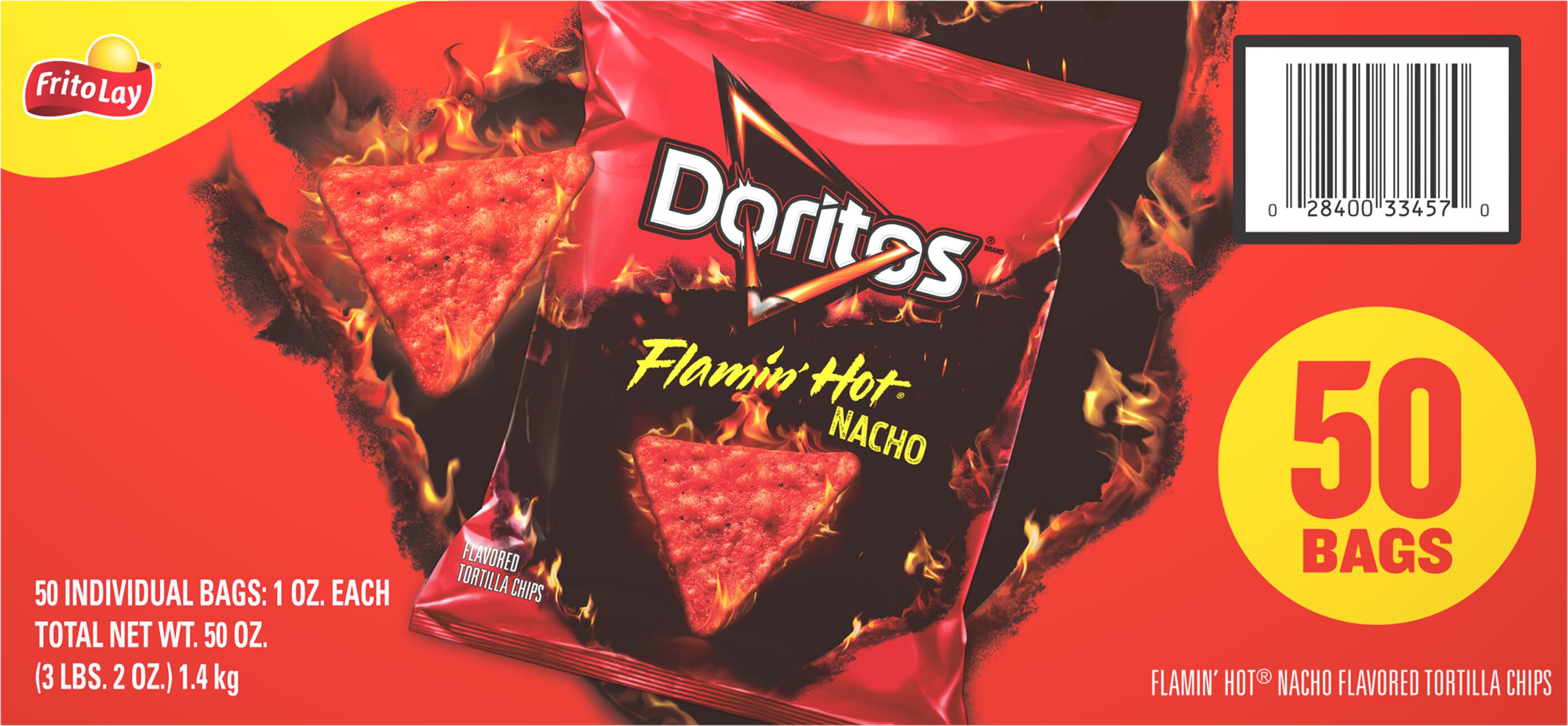Tortilla Chips, Flamin' Hot Nacho Flavored