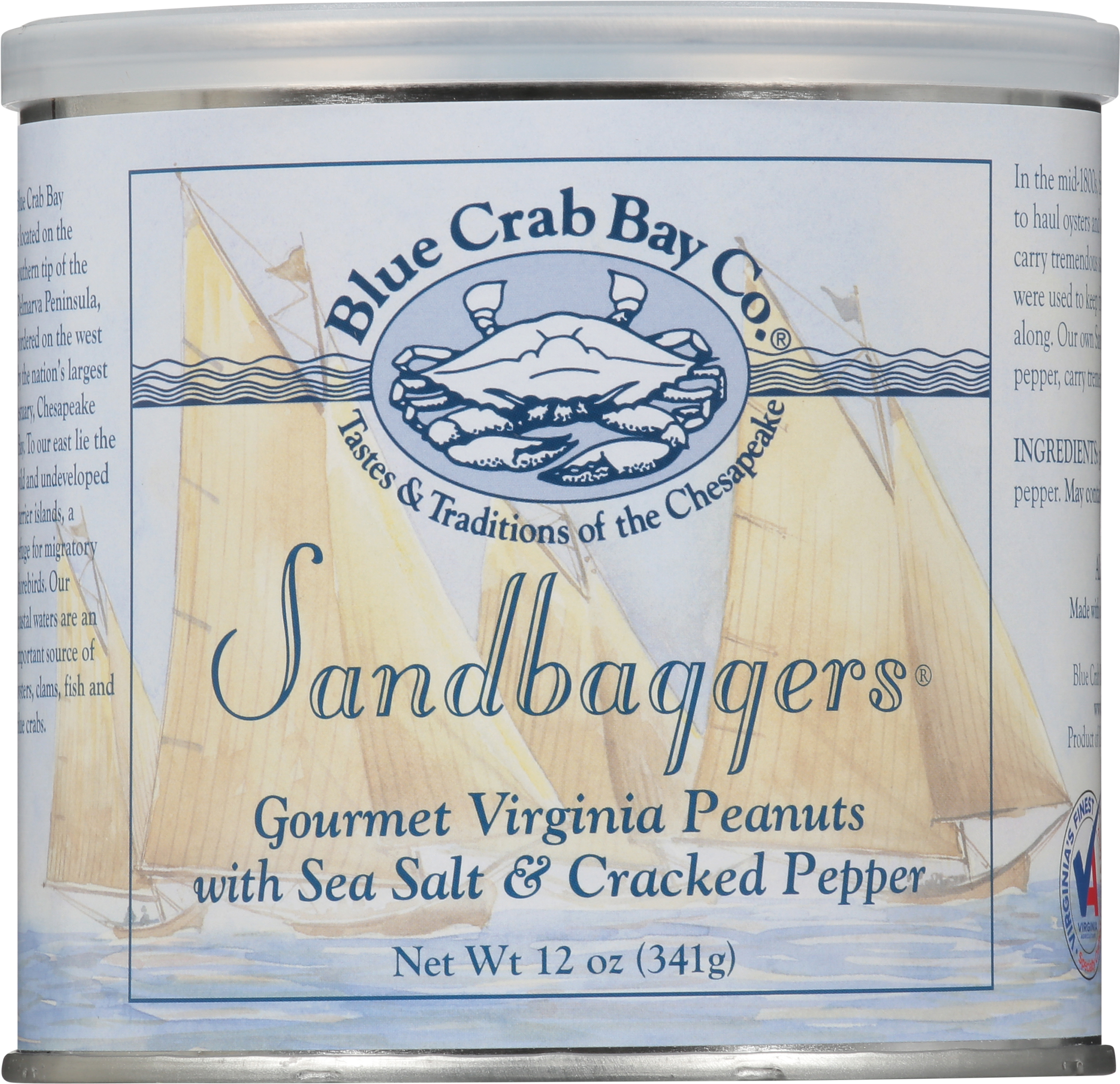 Virginia Peanuts, Sea Salt & Cracked Pepper, Sandbaggers