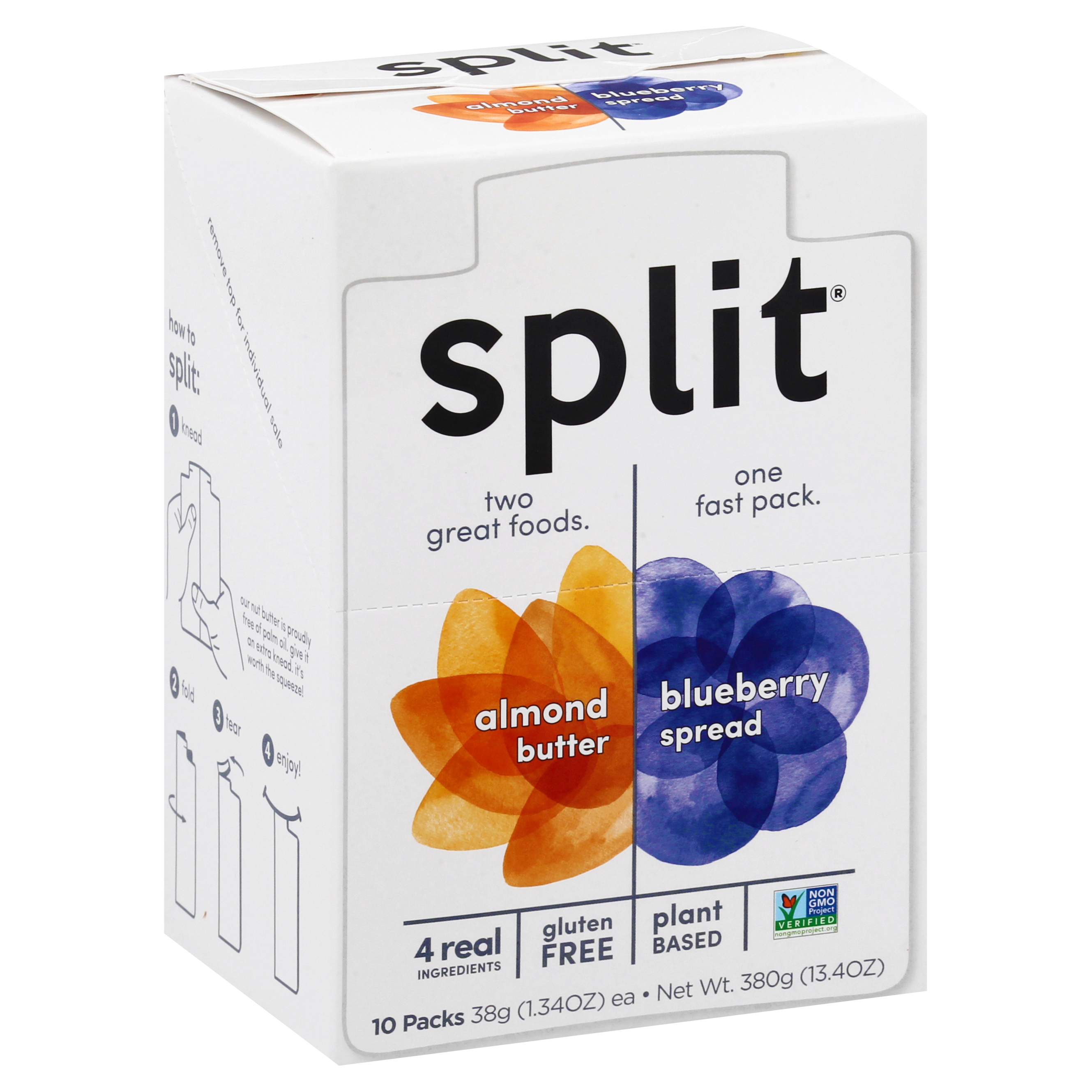 Split 10 Pack Almond Butter Blueberry Spread 10 Ea