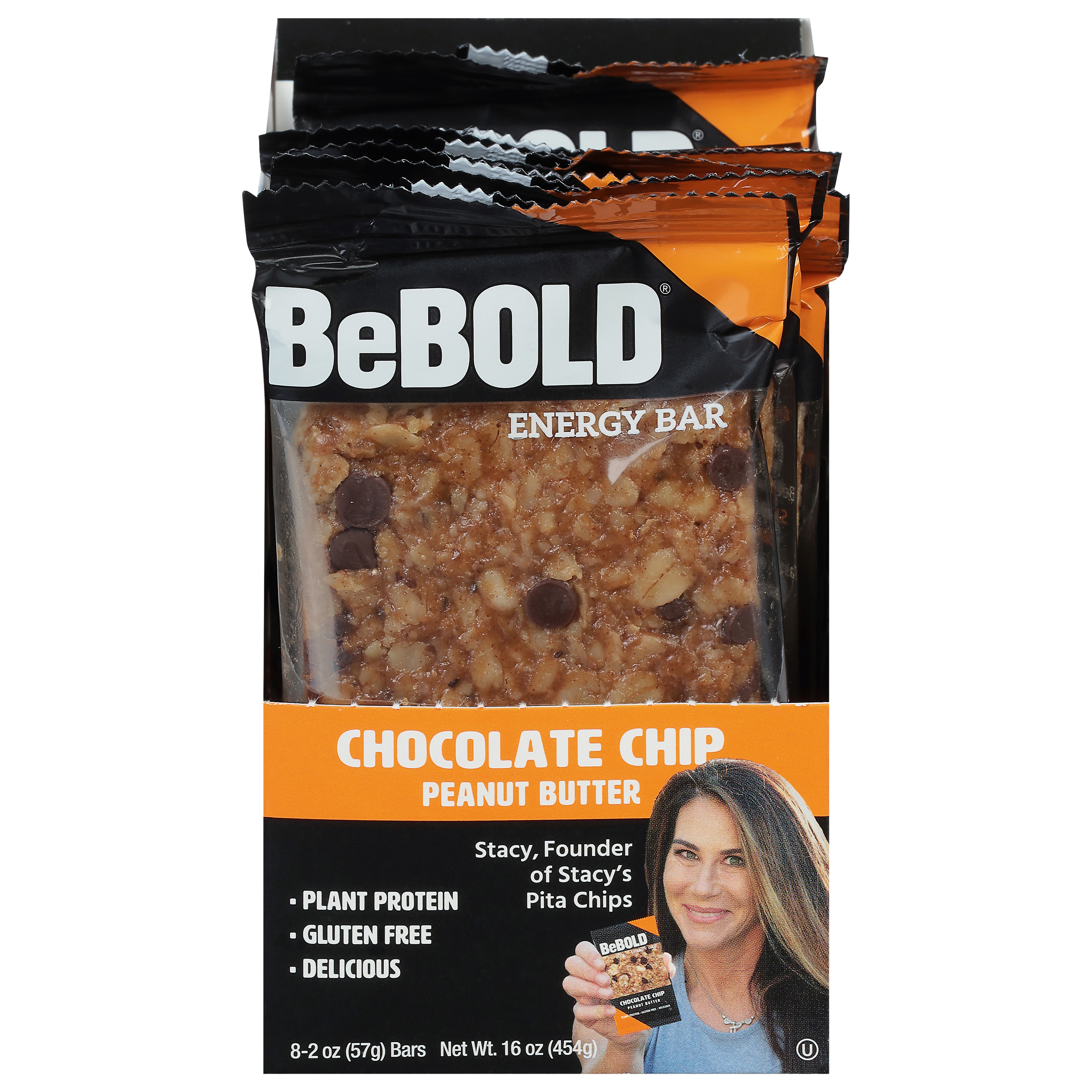 Bebold Chocolate Chip Peanut Butter Energy Bar 8 - 2 Oz Bars