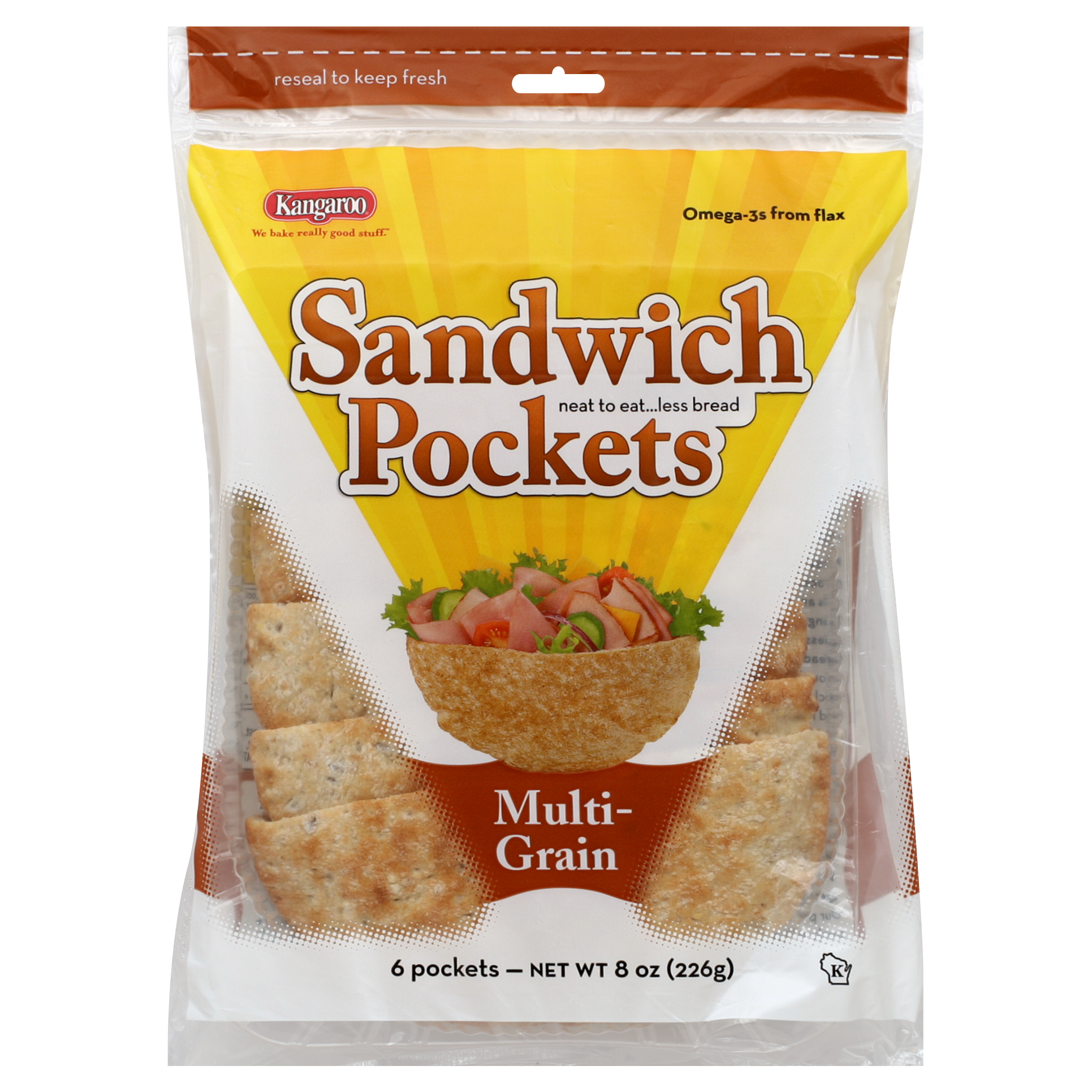 Kangaroo Sandwich Pockets 6 Ea