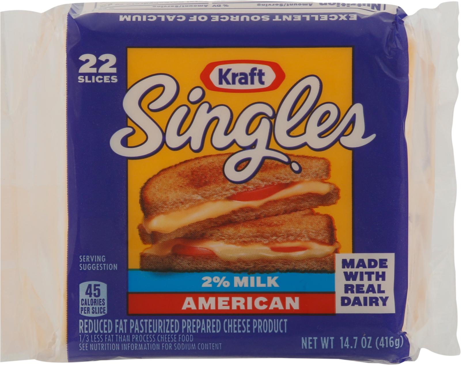 Calories in Cheese Slices, American from Kraft