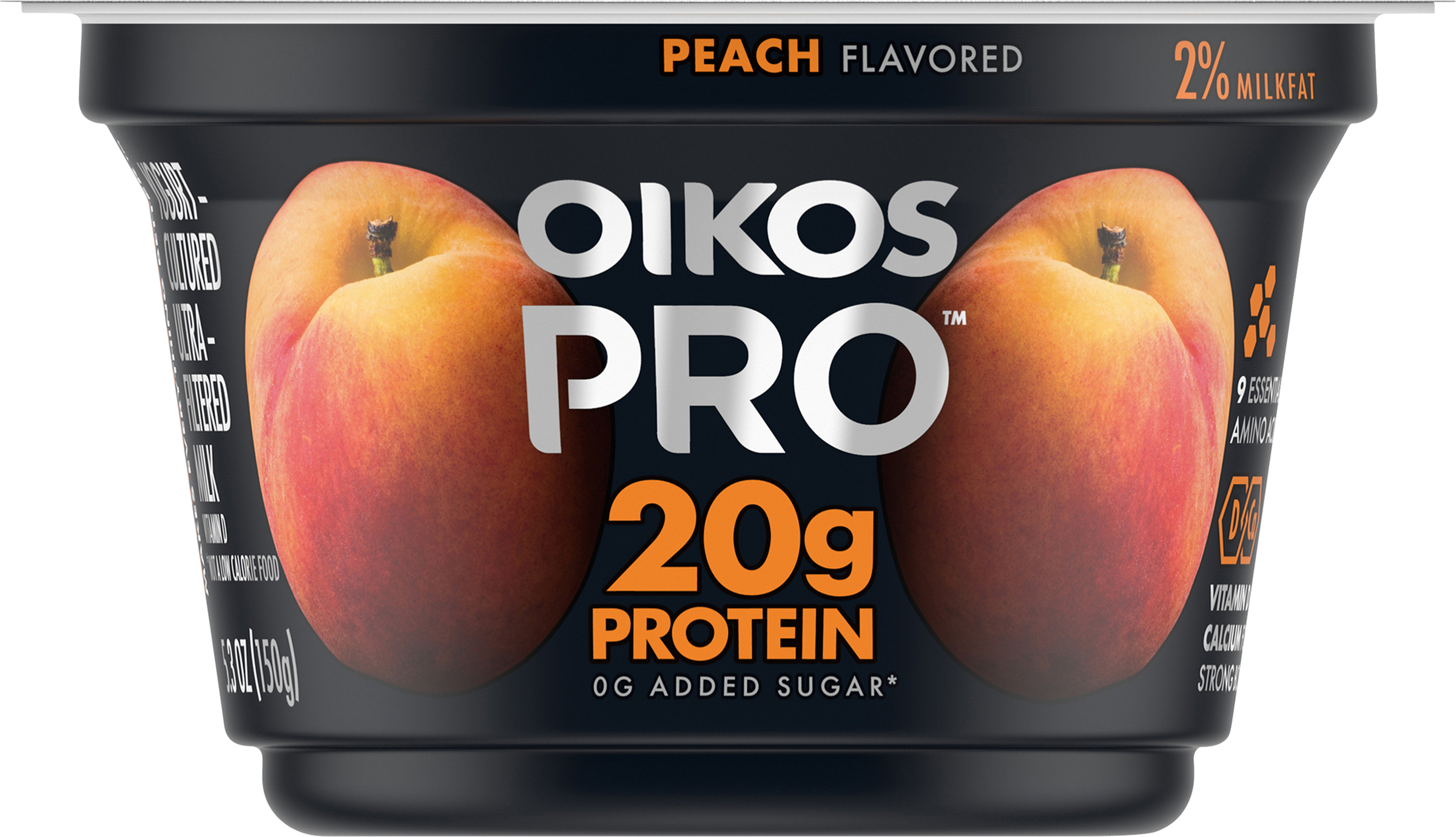 Yogurt, 2% Milkfat, Peach Flavored, Cultured Ultra-Filtered Milk