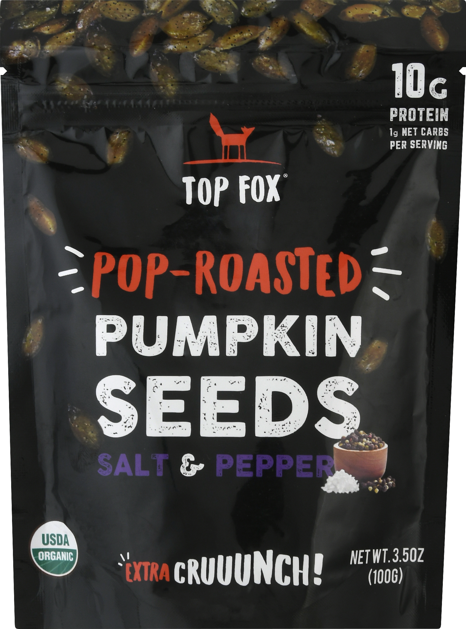 Pumpkin Seeds,  Pop-Roasted, Salt & Pepper
