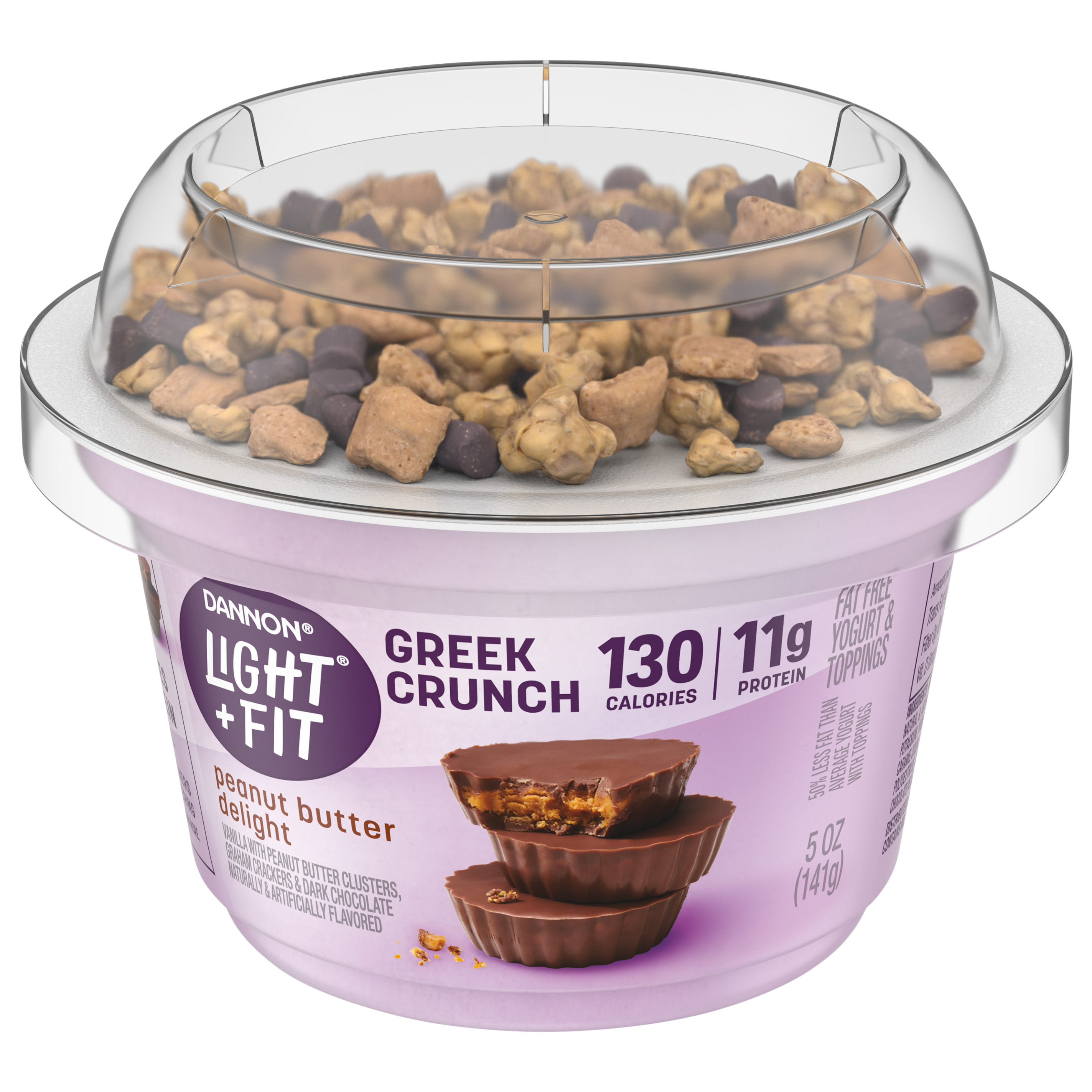 Yogurt & Toppings, Fat Free, Greek Crunch, Peanut Butter Delight