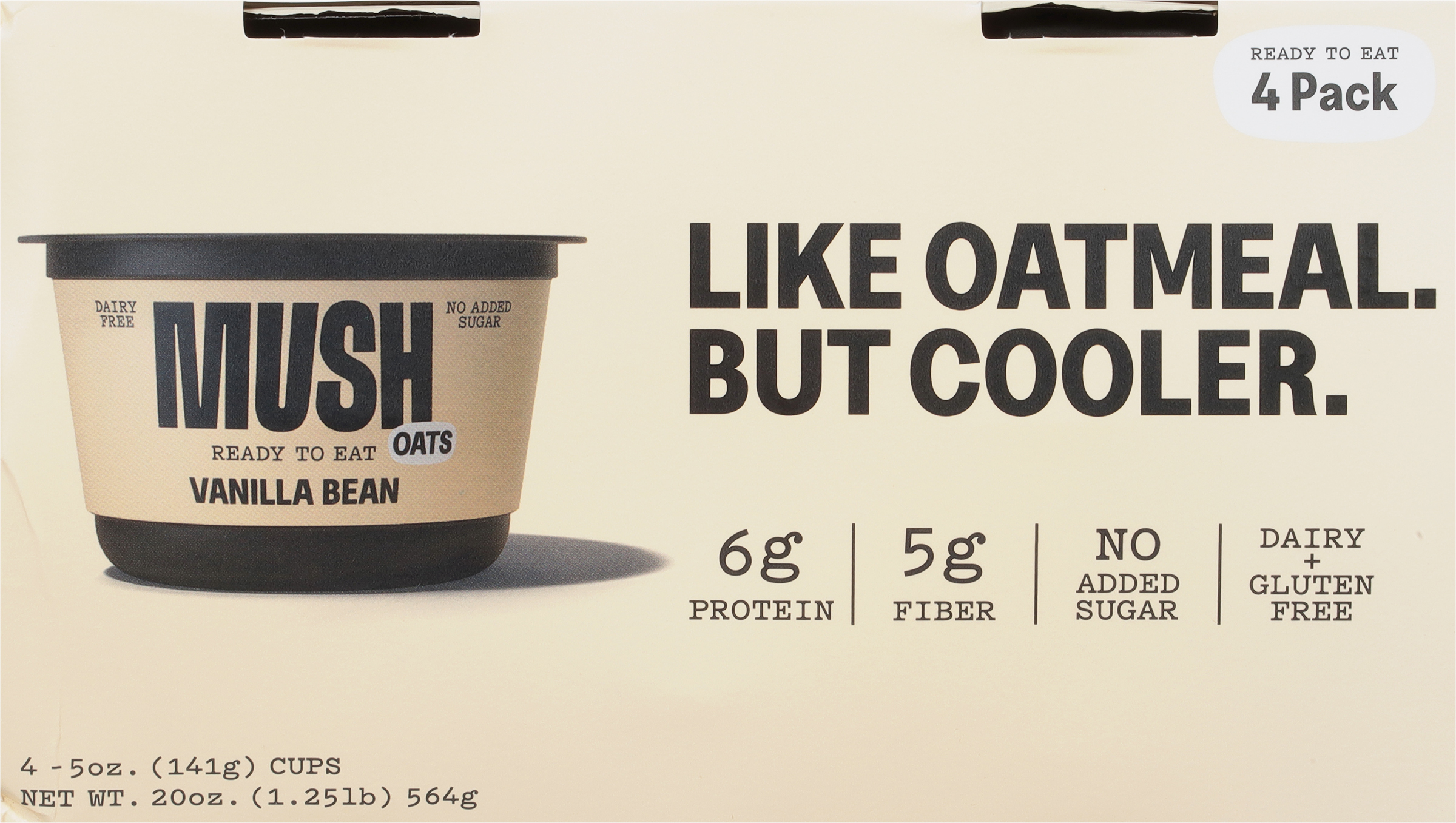 Oats, Ready to Eat, Vanilla Bean, 4 Pack