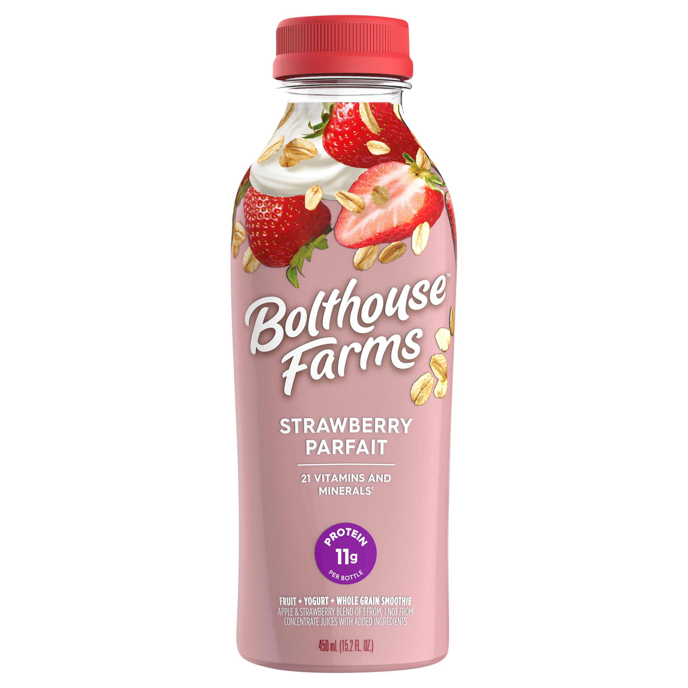 Fruit + Yogurt + Whole Grain Smoothie, Strawberry Parfait