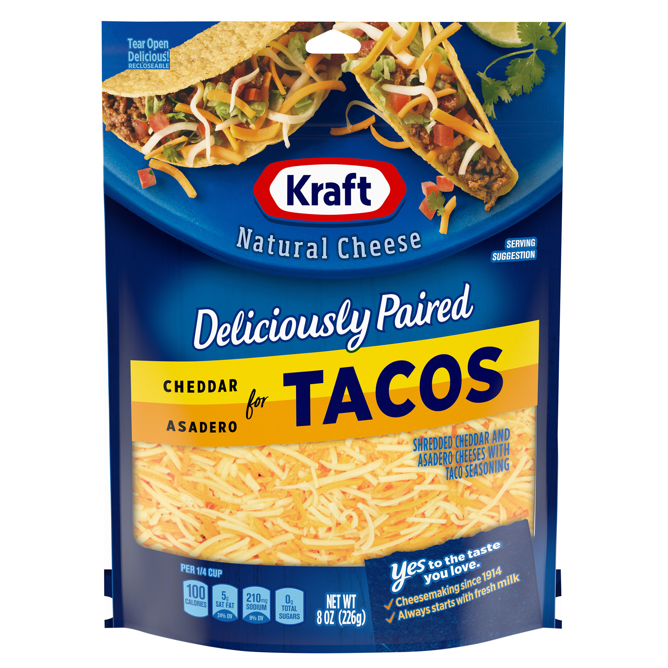 Shredded Cheese, Cheddar Asadero for Tacos